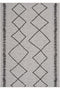 Fresco Ekru Siyah İskandinav Jüt Yıkanabilir Halı Kilim Balkon Teras Mutfak Salon Koridor Halısı 22563A