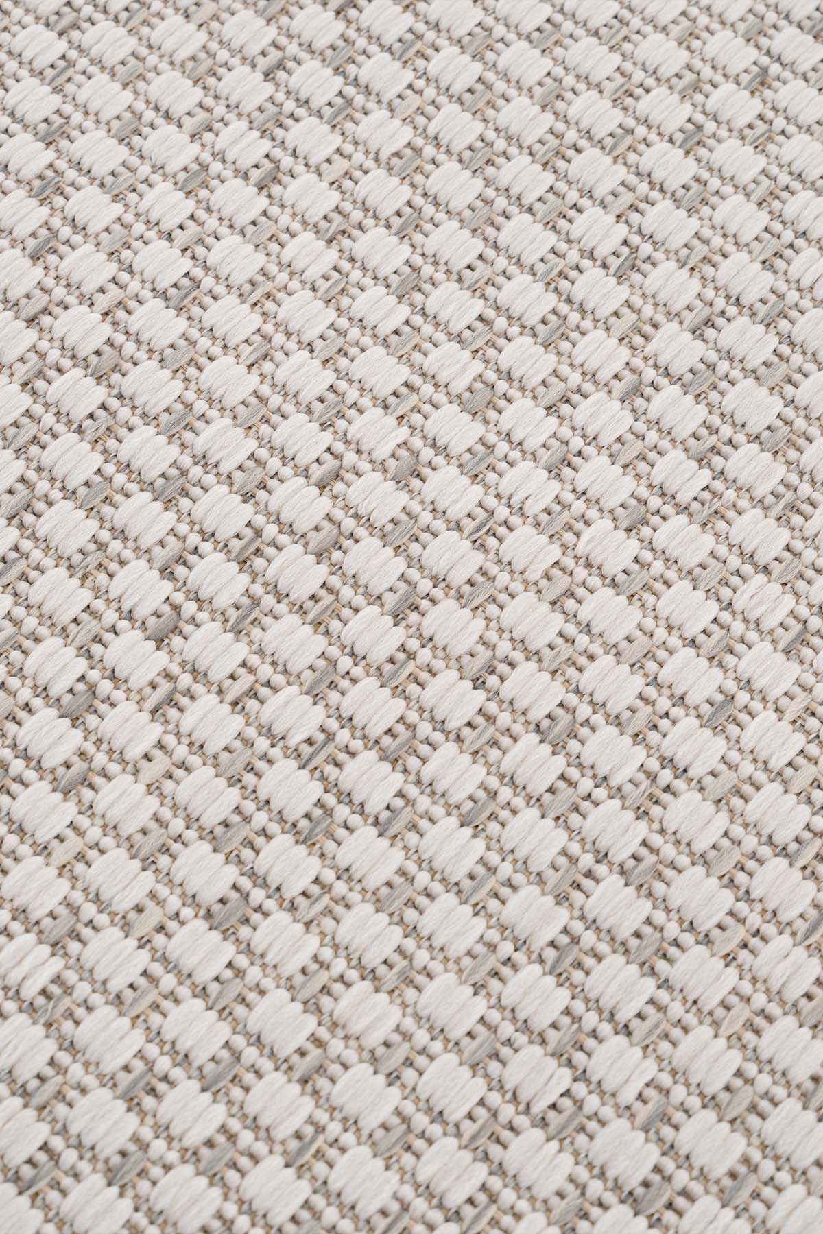 Fresco Antrasit Ekru İskandinav Jüt Yıkanabilir Halı Kilim Balkon Teras Salon Koridor Halısı 23745A