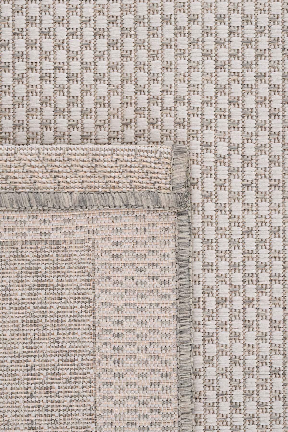 Fresco Antrasit Ekru İskandinav Jüt Yıkanabilir Halı Kilim Balkon Teras Salon Koridor Halısı 23745A