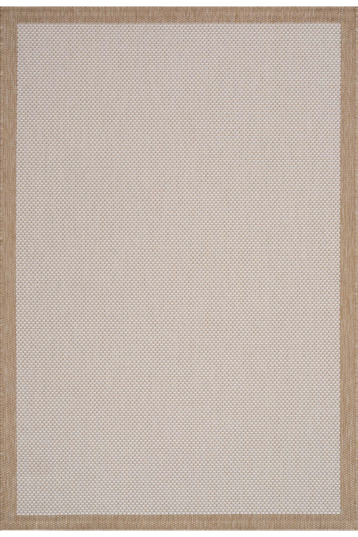 Fresco Ekru Natural İskandinav Jüt Yıkanabilir Halı Kilim Balkon Teras Salon Koridor Halısı 23745A