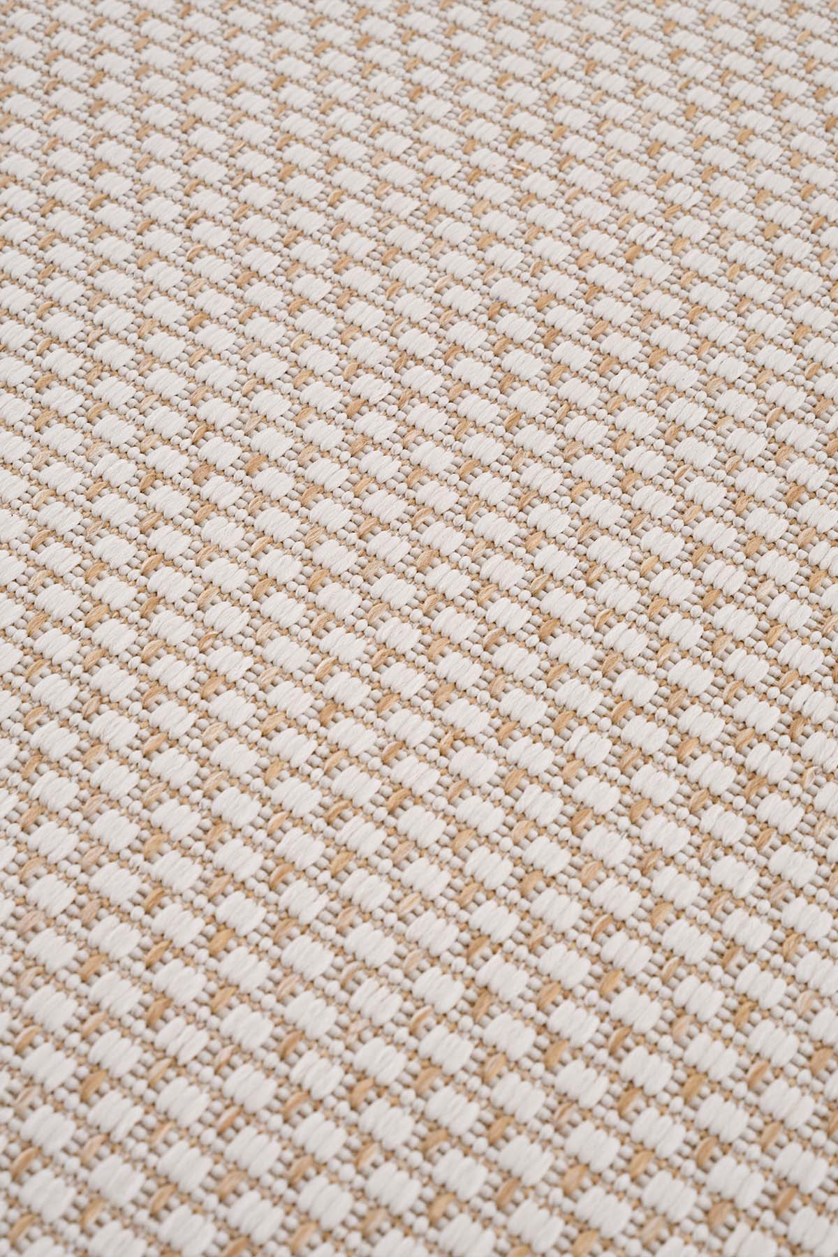 Fresco Ekru Natural İskandinav Jüt Yıkanabilir Halı Kilim Balkon Teras Salon Koridor Halısı 23745A