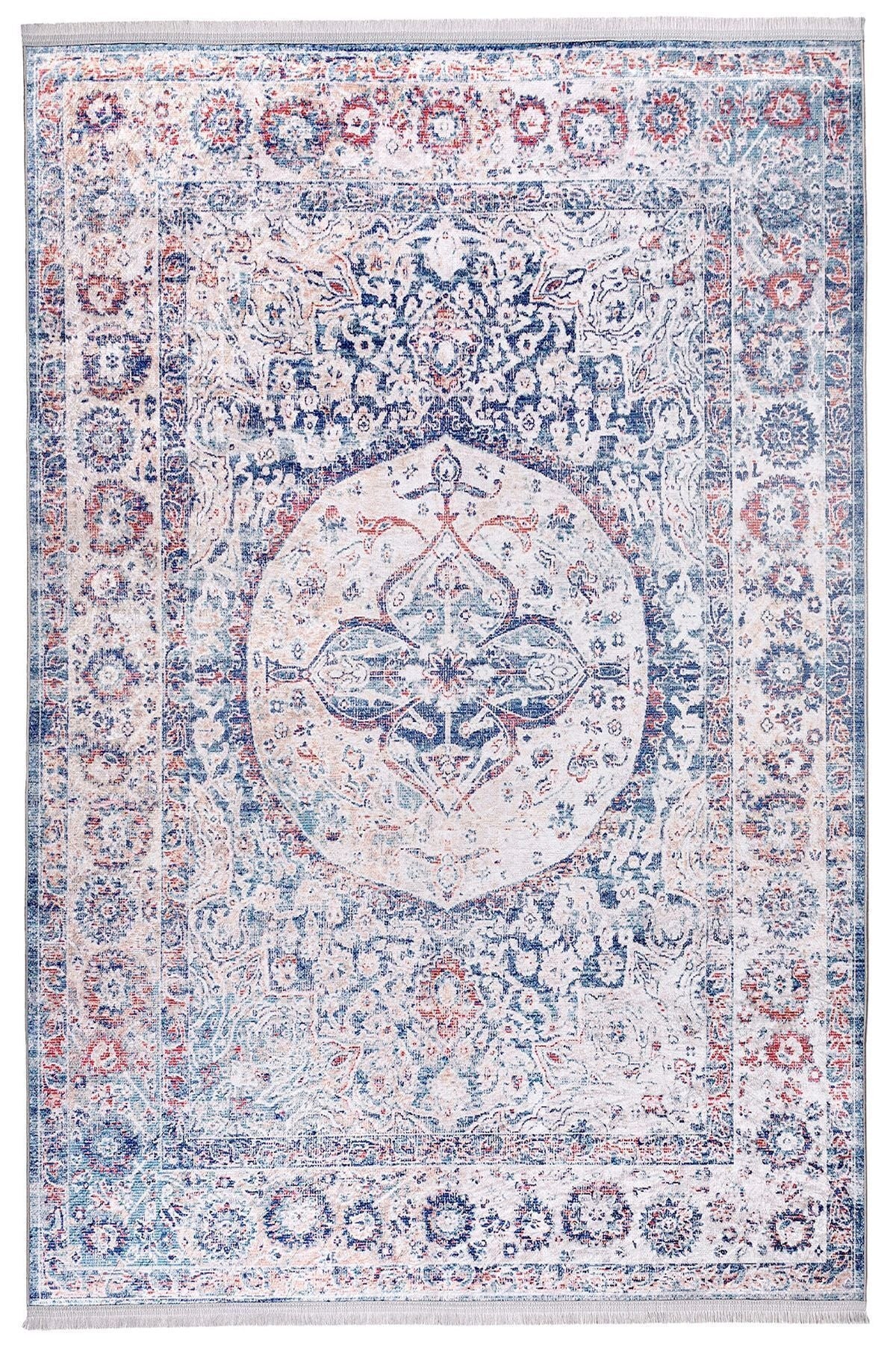 Assos Yıkanabilir Pamuk Dokuma Kaymaz Taban Multi Halı 1733