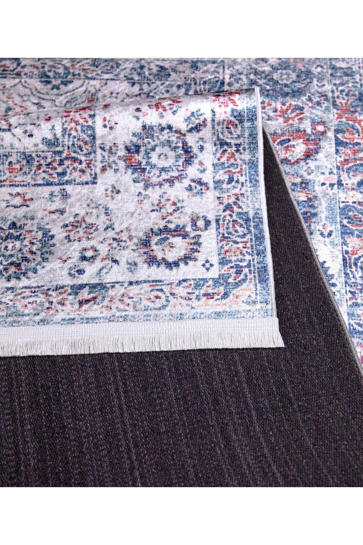 Assos Yıkanabilir Pamuk Dokuma Kaymaz Taban Multi Halı 1733