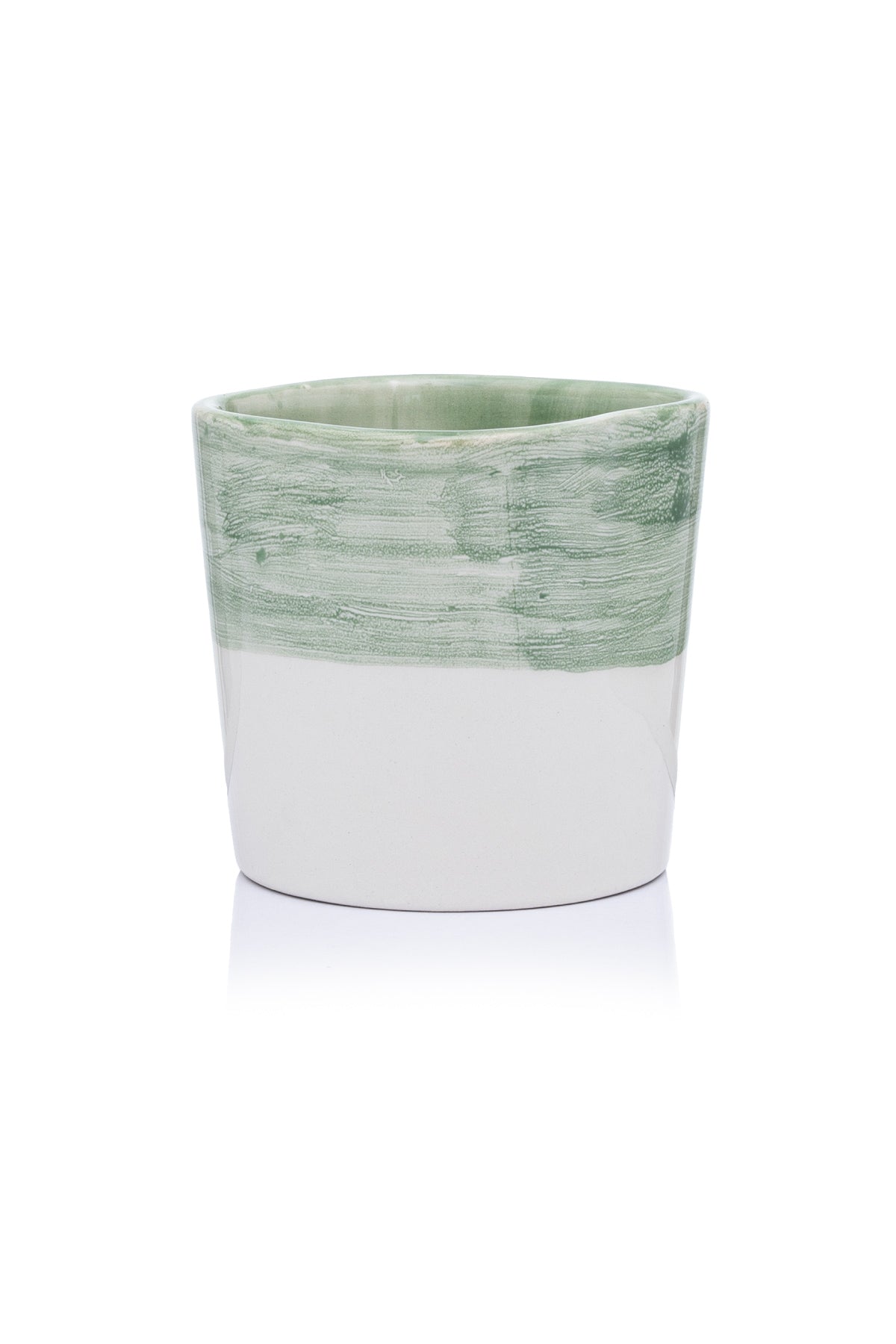 Barro Krem Yeşil Seramik Bardak Seramik Kupa 1284