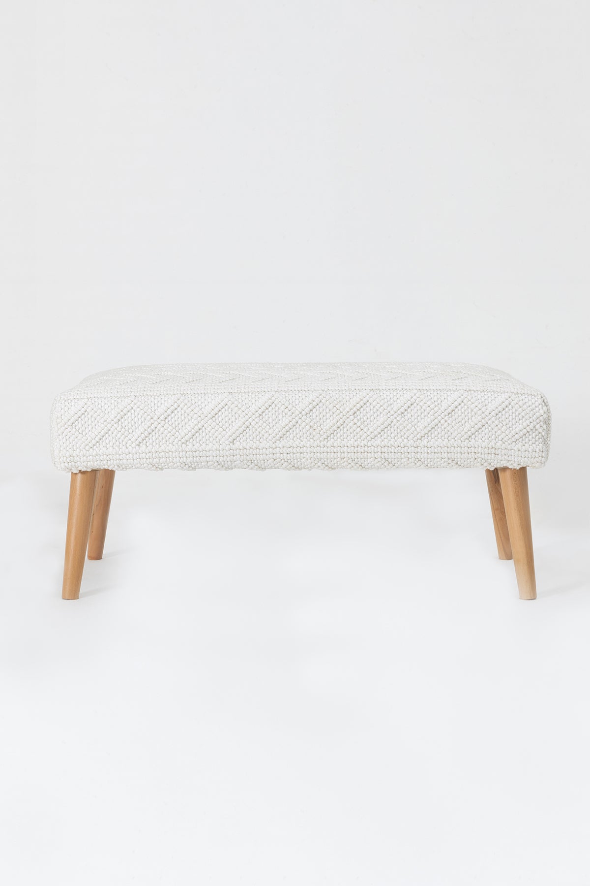 Bliss Krem Kabartma Dokulu Bench 42 X 91 X H 42 Cm 4283