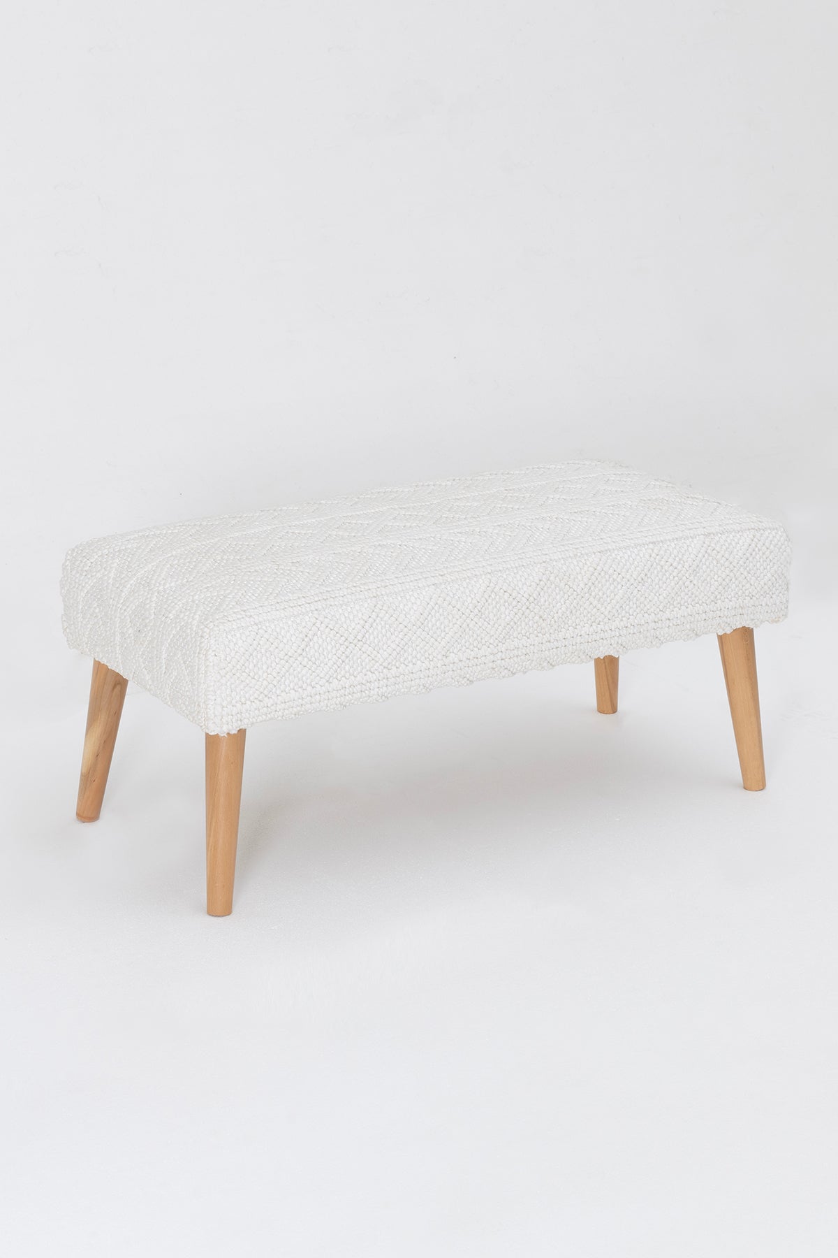Bliss Krem Kabartma Dokulu Bench 42 X 91 X H 42 Cm 4283