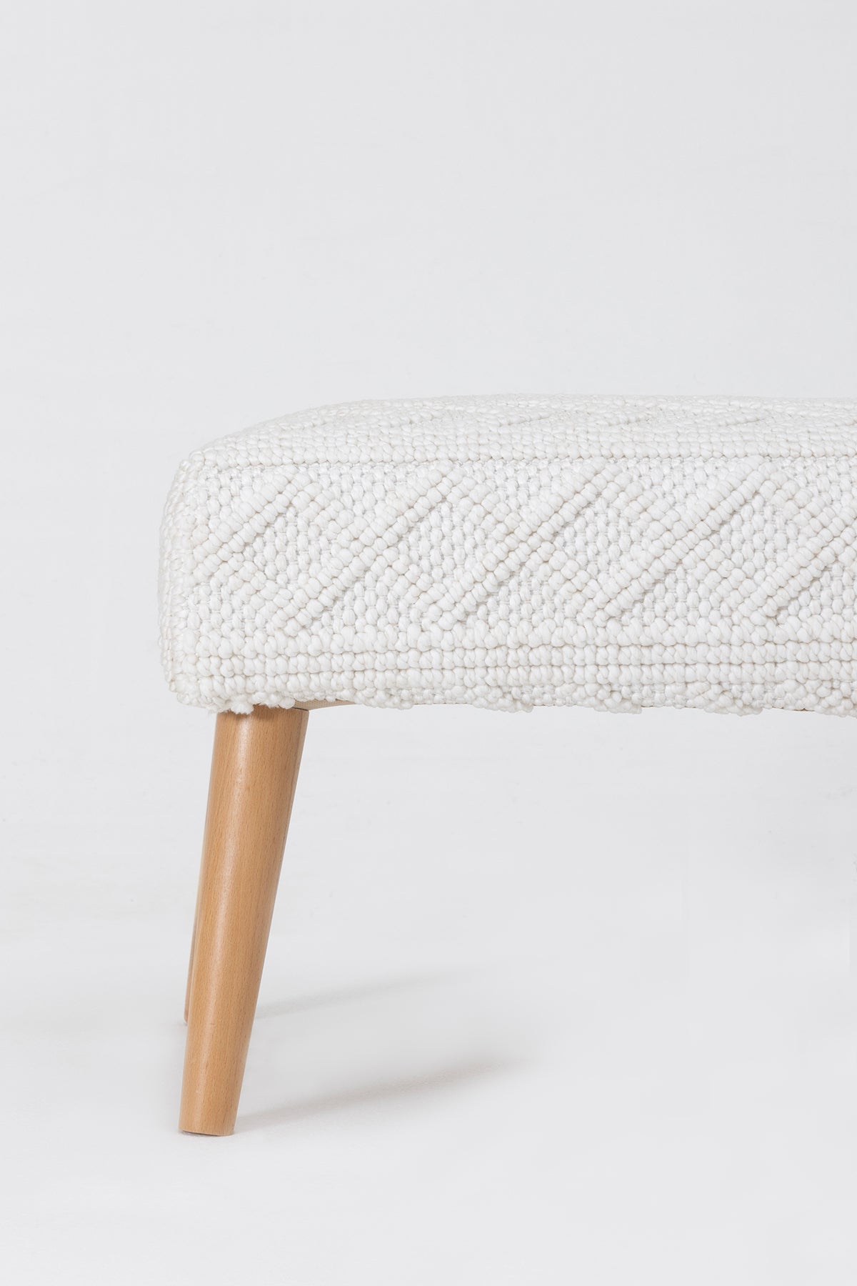 Bliss Krem Kabartma Dokulu Bench 42 X 91 X H 42 Cm 4283