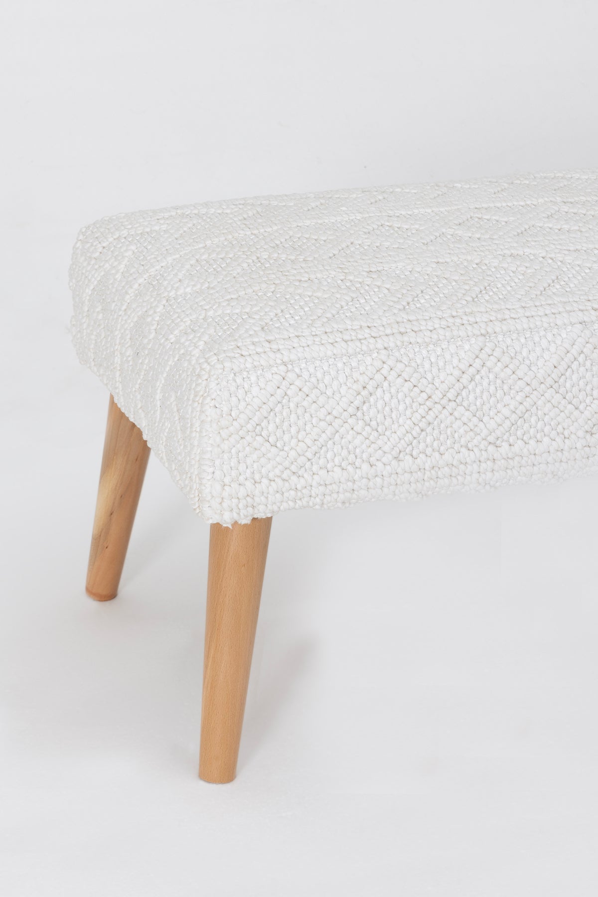 Bliss Krem Kabartma Dokulu Bench 42 X 91 X H 42 Cm 4283