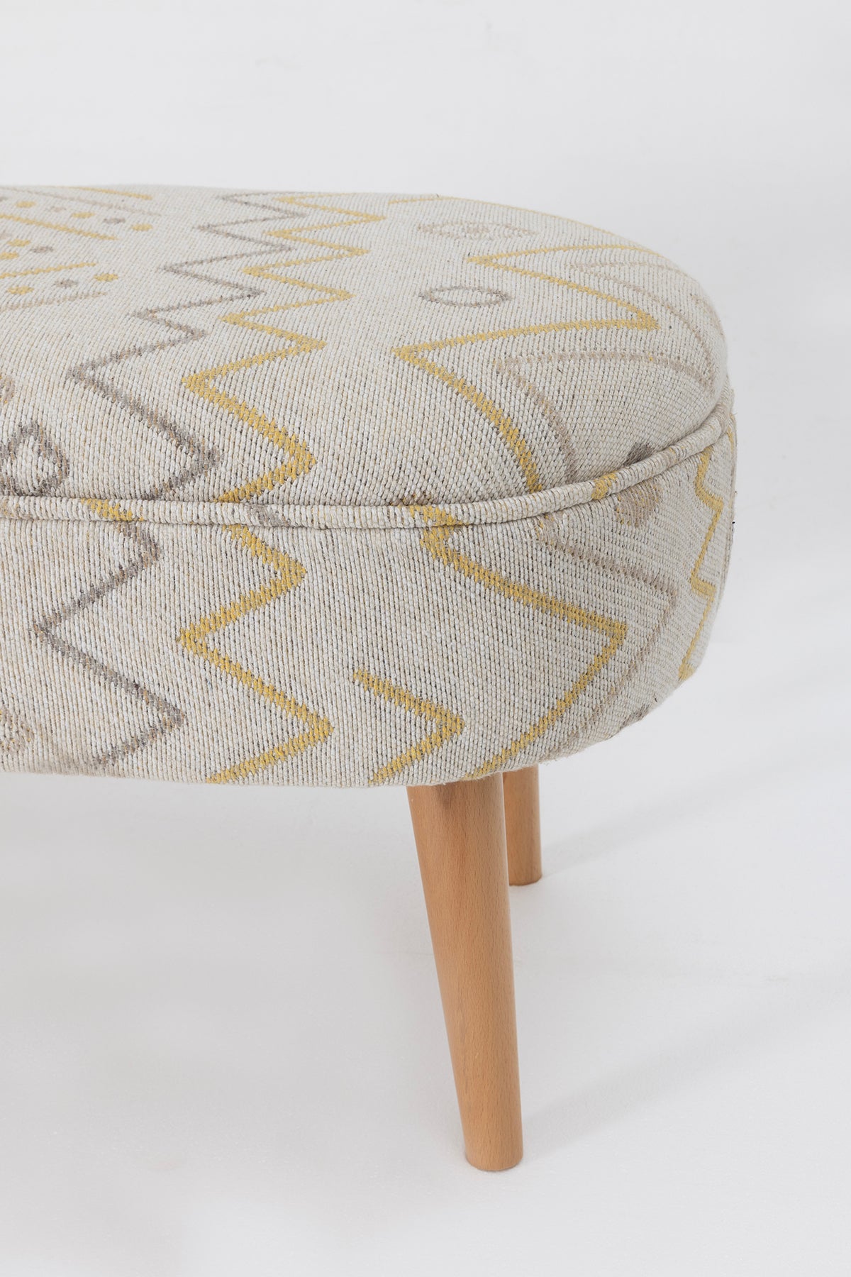 Bliss Sarı Etnik Desenli Krem Bench 40 X 100 X H 47 Cm 4282