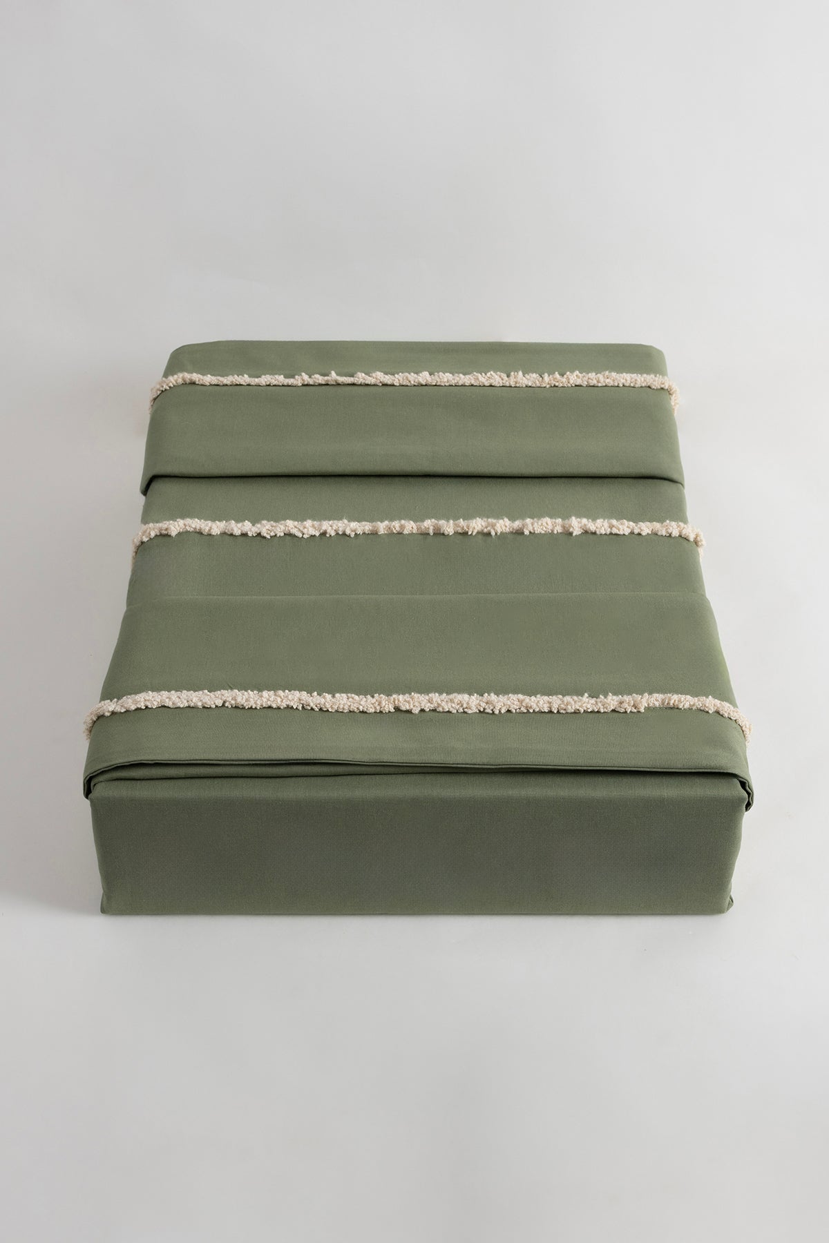 Boho Saçaklı Yeşil Nevresim Takımı Çift Kişilik 200 x 220 7030A