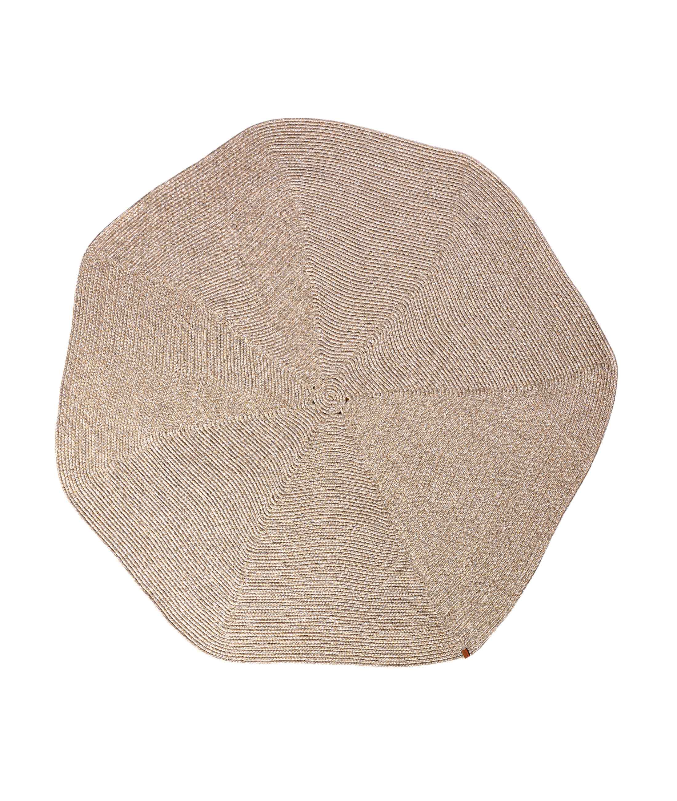 Boulder El Örmesi Altıgen Bej Yıkanabilir Halı Kilim Balkon Teras Salon Koridor Halısı Pamuklu Hasır Halı 69591