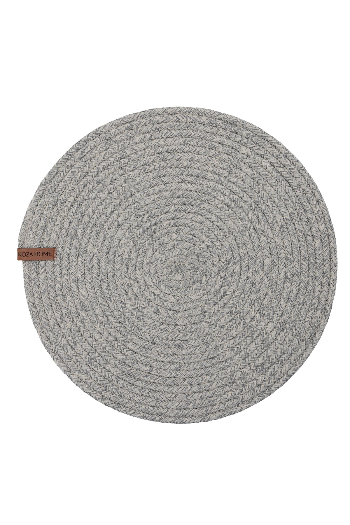 Cesta Amerikan Servis El Yapımı Pamuklu Gri Jüt Örme Dekoratif Düz Supla 37x37cm 9681