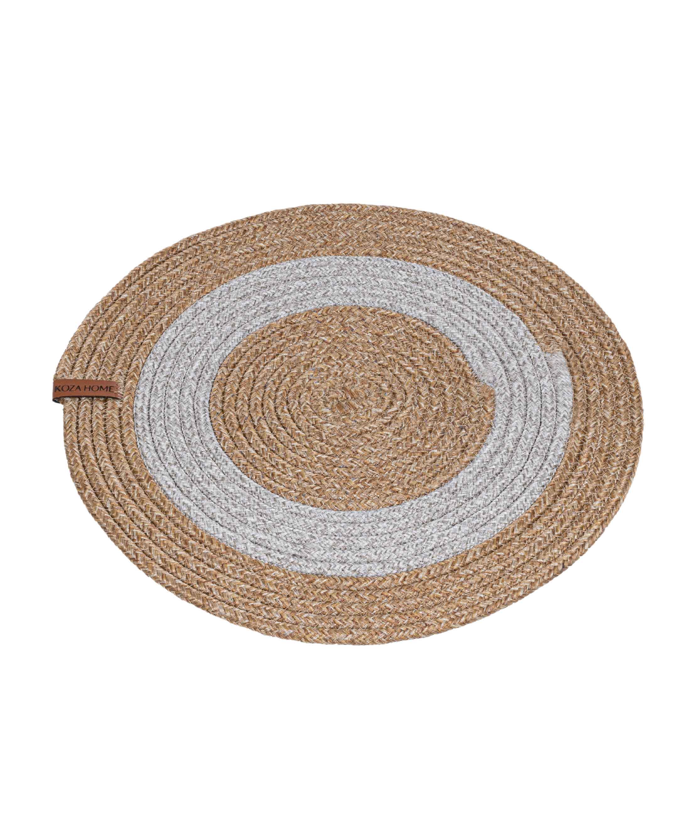 Cesta Amerikan Servis El Yapımı Pamuklu Natural Gri Jüt Örme Dekoratif Supla 37x37cm 9026