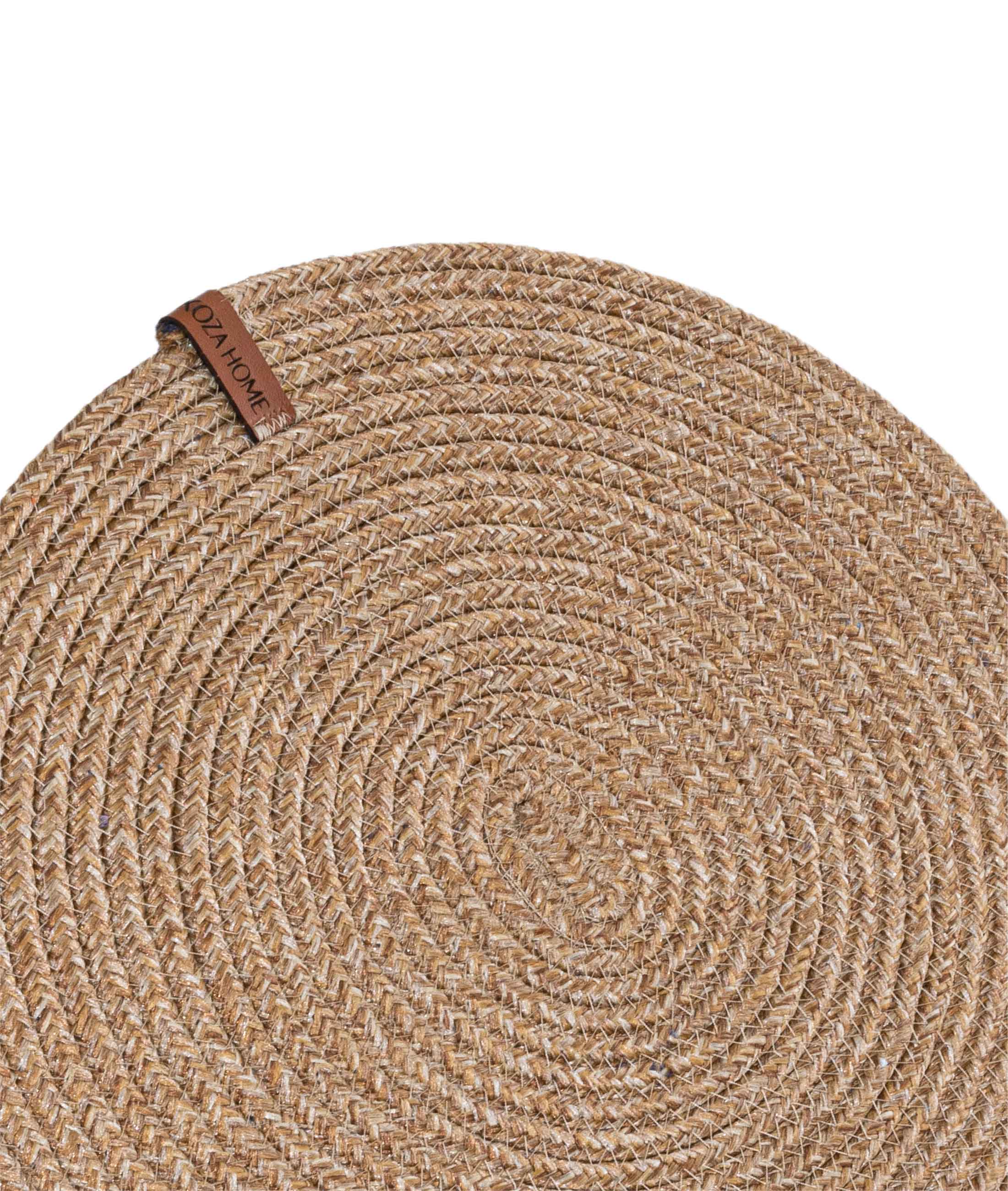 Cesta Amerikan Servis El Yapımı Pamuklu Natural Jüt Örme Düz Supla 37x37cm 9028