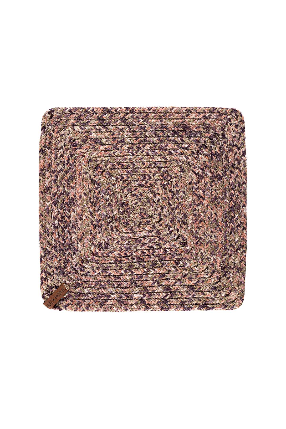 Cesta El Yapımı Örgü Mor Kare Supla 32x32 4023