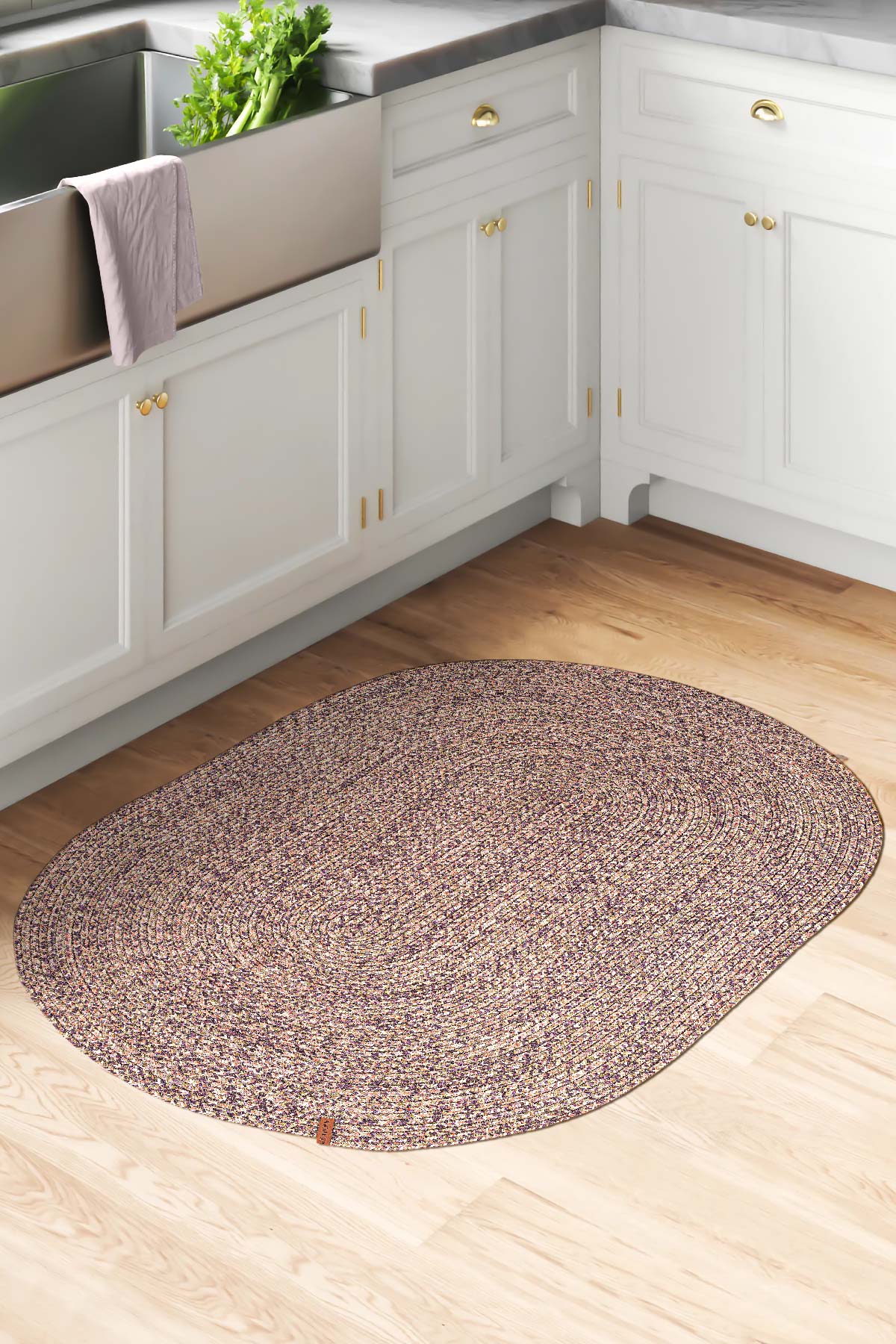 Cesta El Yapımı Örgü Mor Kilim 80x120 4026