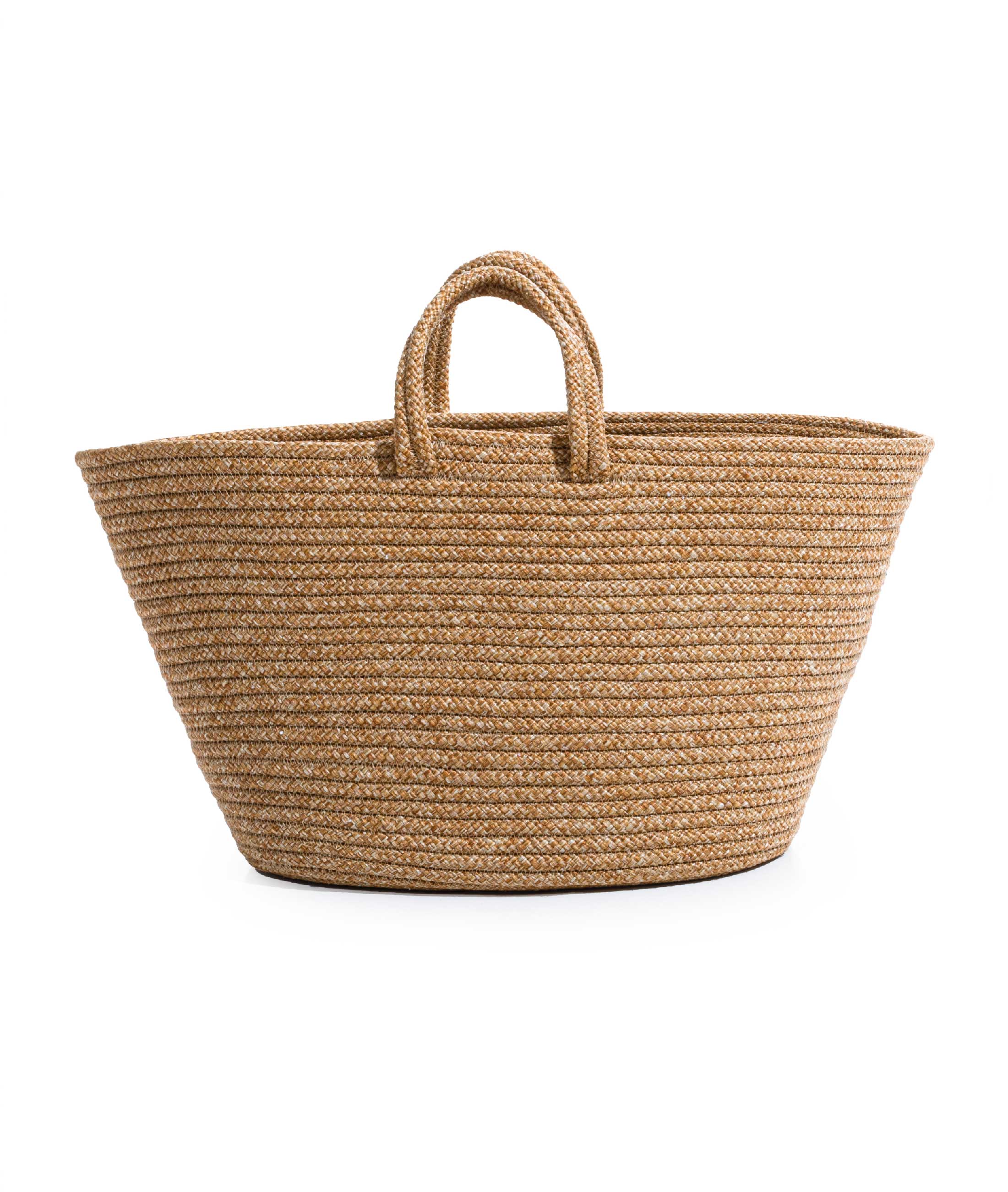 Cesta El Yapımı Pamuklu Natural Hasır Çanta Plaj Gündelik Dekoratif Çanta 26x57cm