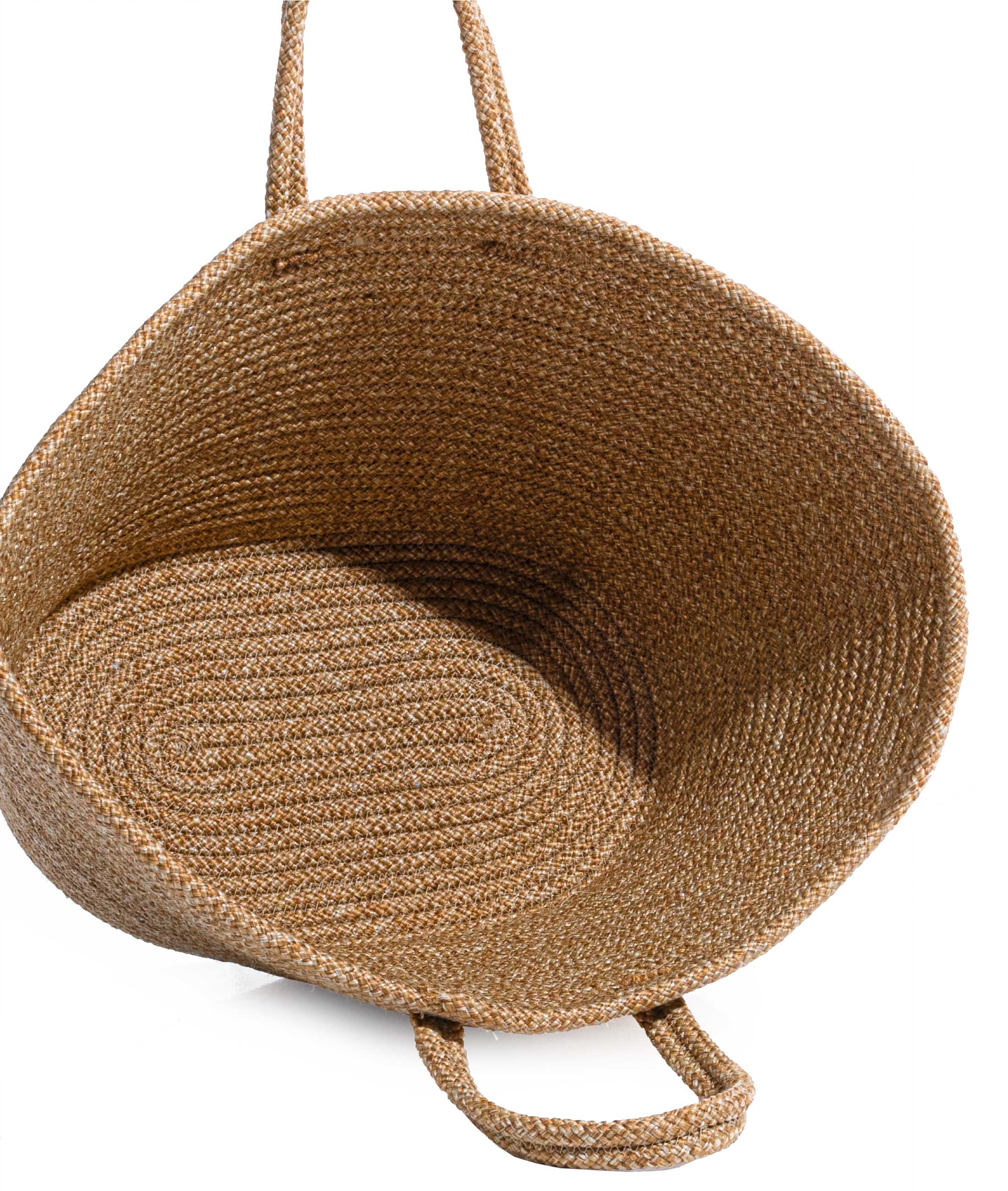 Cesta El Yapımı Pamuklu Natural Hasır Çanta Plaj Gündelik Dekoratif Çanta 26x57cm