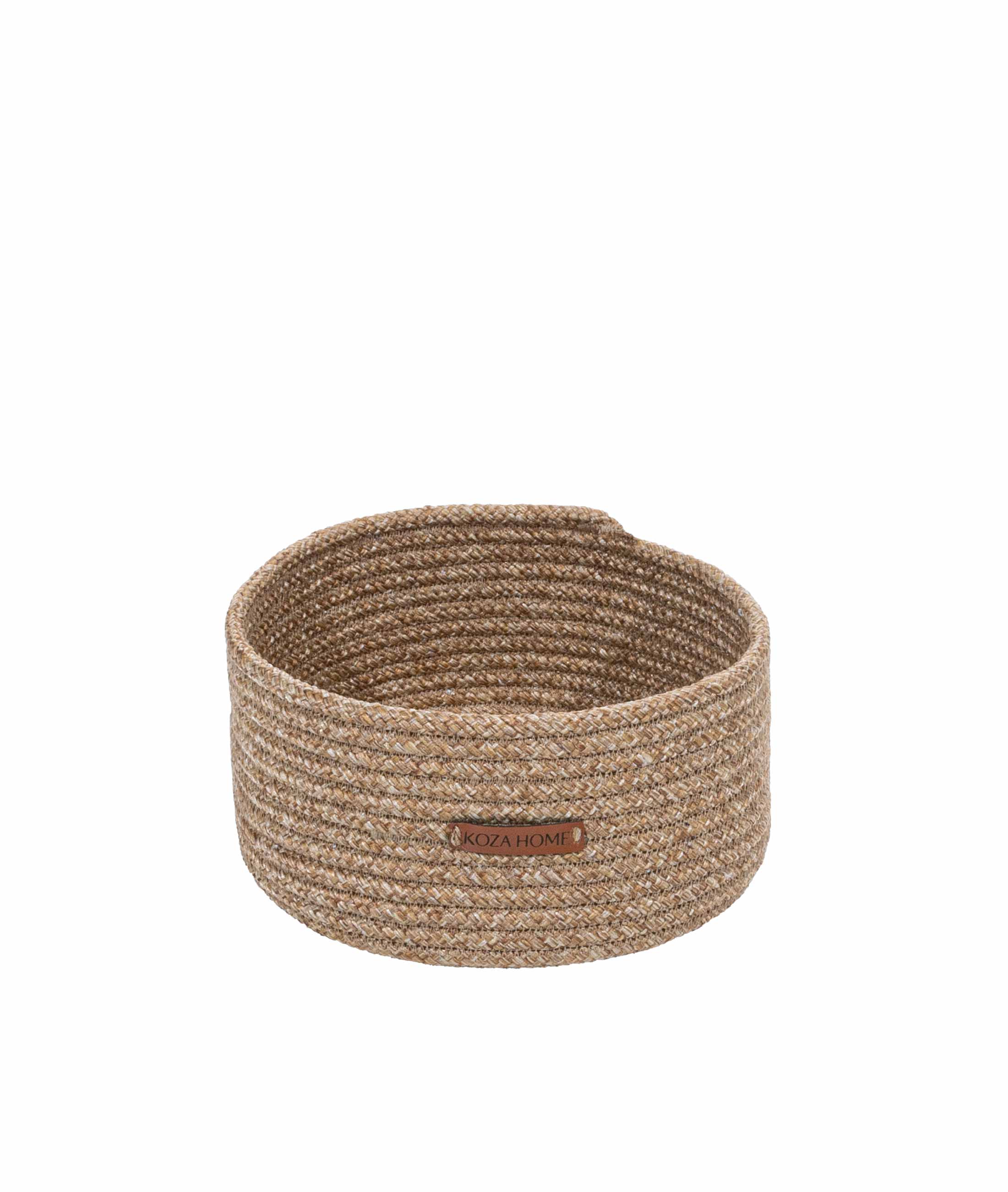 Cesta El Yapımı Pamuklu Natural Hasır Dekoratif Sepet 25cm 9049