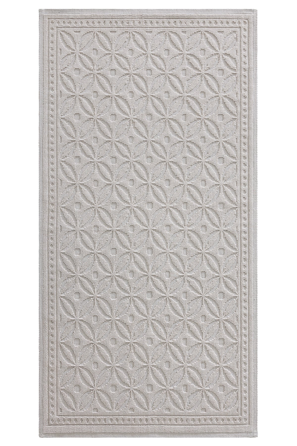 Country %100 Pamuk Kilim Krem Banyo Paspası Koridor Ve Antre Halısı 120x180 8598