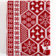 Destino Kırmızı Yeni Yıl Yılbaşı Desenli Tv Battaniyesi 130x170 2023