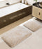 Douro Shaggy 2'li Banyo Paspası Bej Kaydırmaz Taban 60 x 100 - 50 x 60