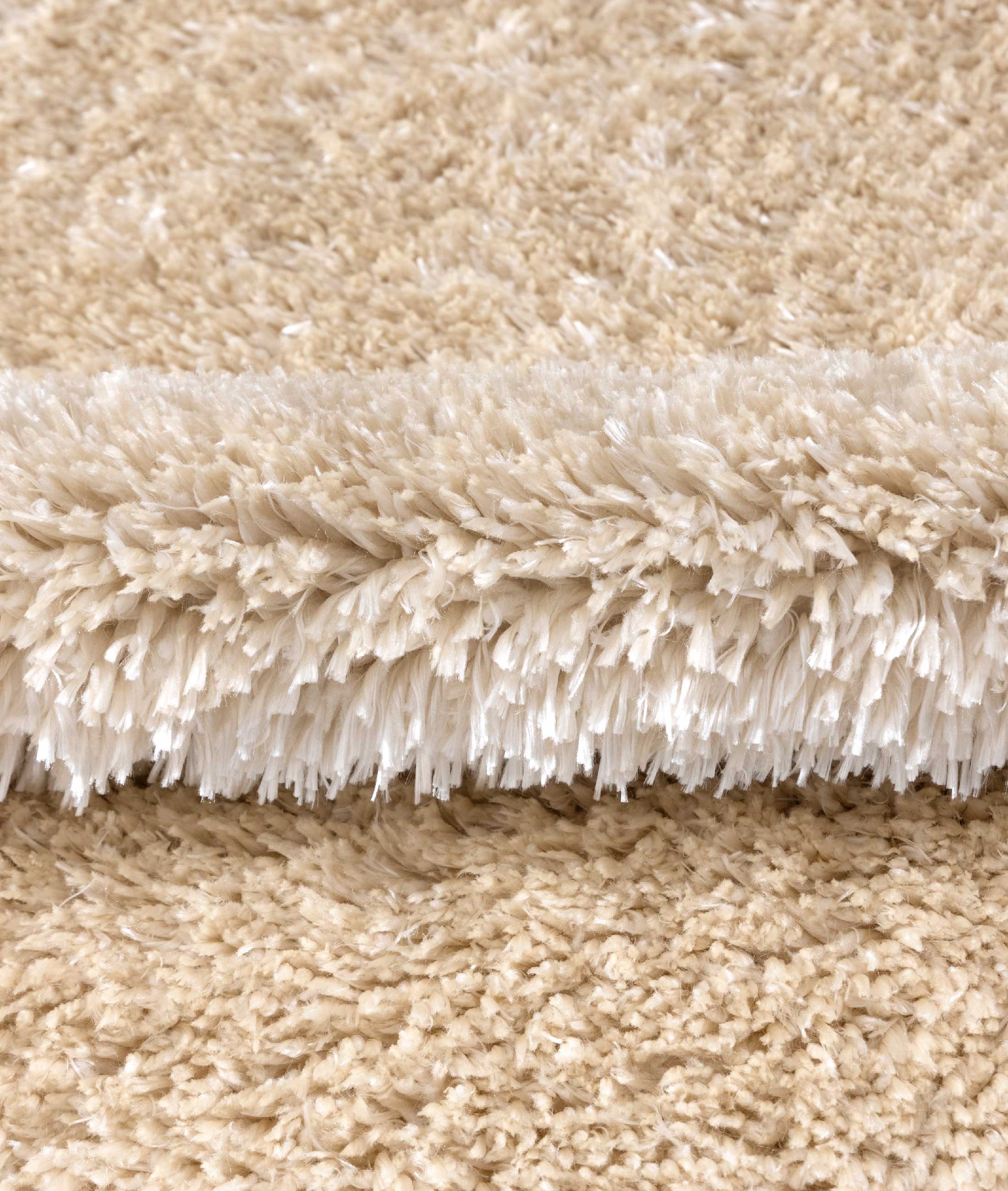Douro Shaggy 2'li Banyo Paspası Bej Kaydırmaz Taban 60 x 100 - 50 x 60
