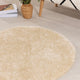 Douro Shaggy Banyo Paspası Bej Kaydırmaz Taban Daire 100 x 100 cm