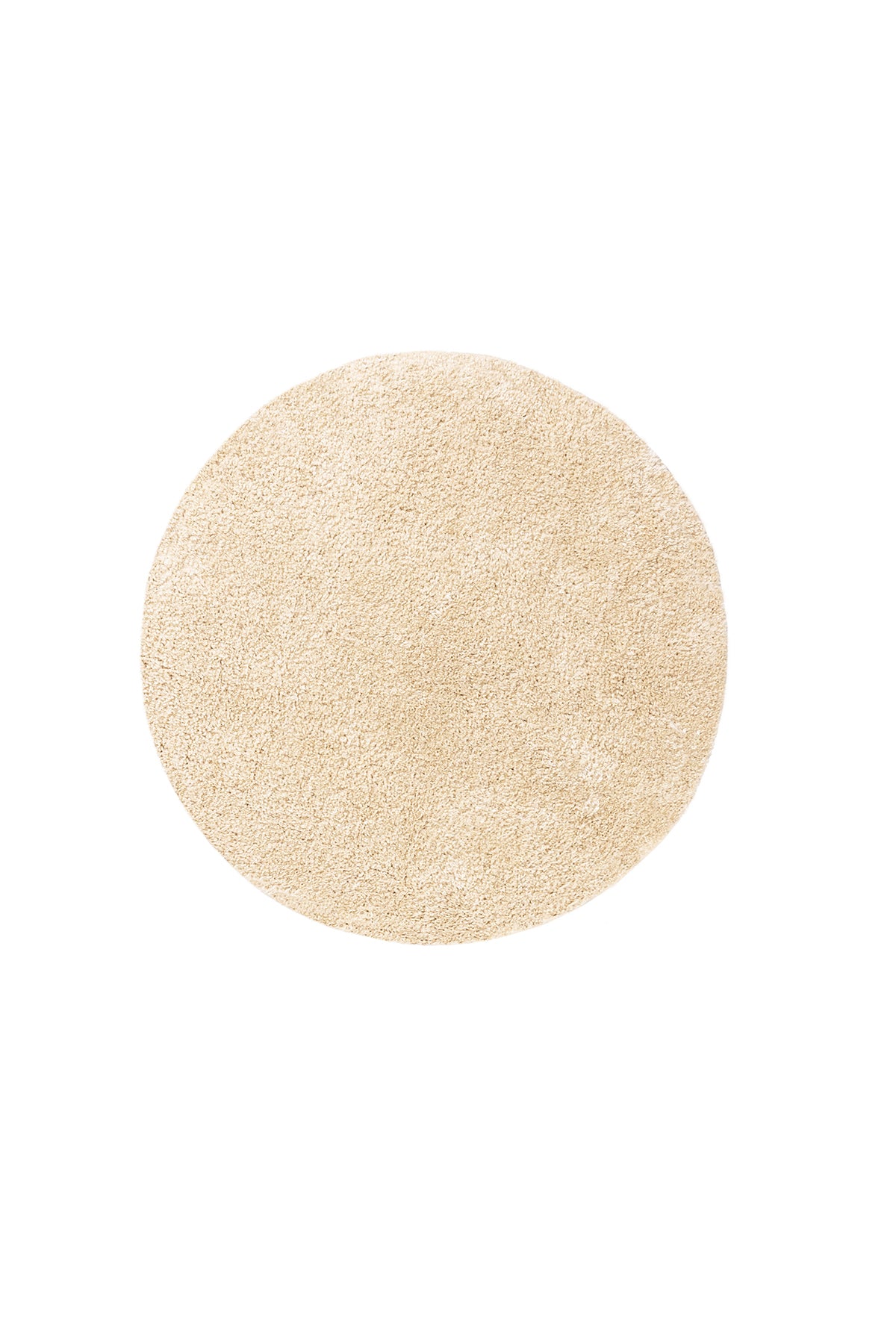 Douro Shaggy Banyo Paspası Bej Kaydırmaz Taban Daire 100 x 100 cm