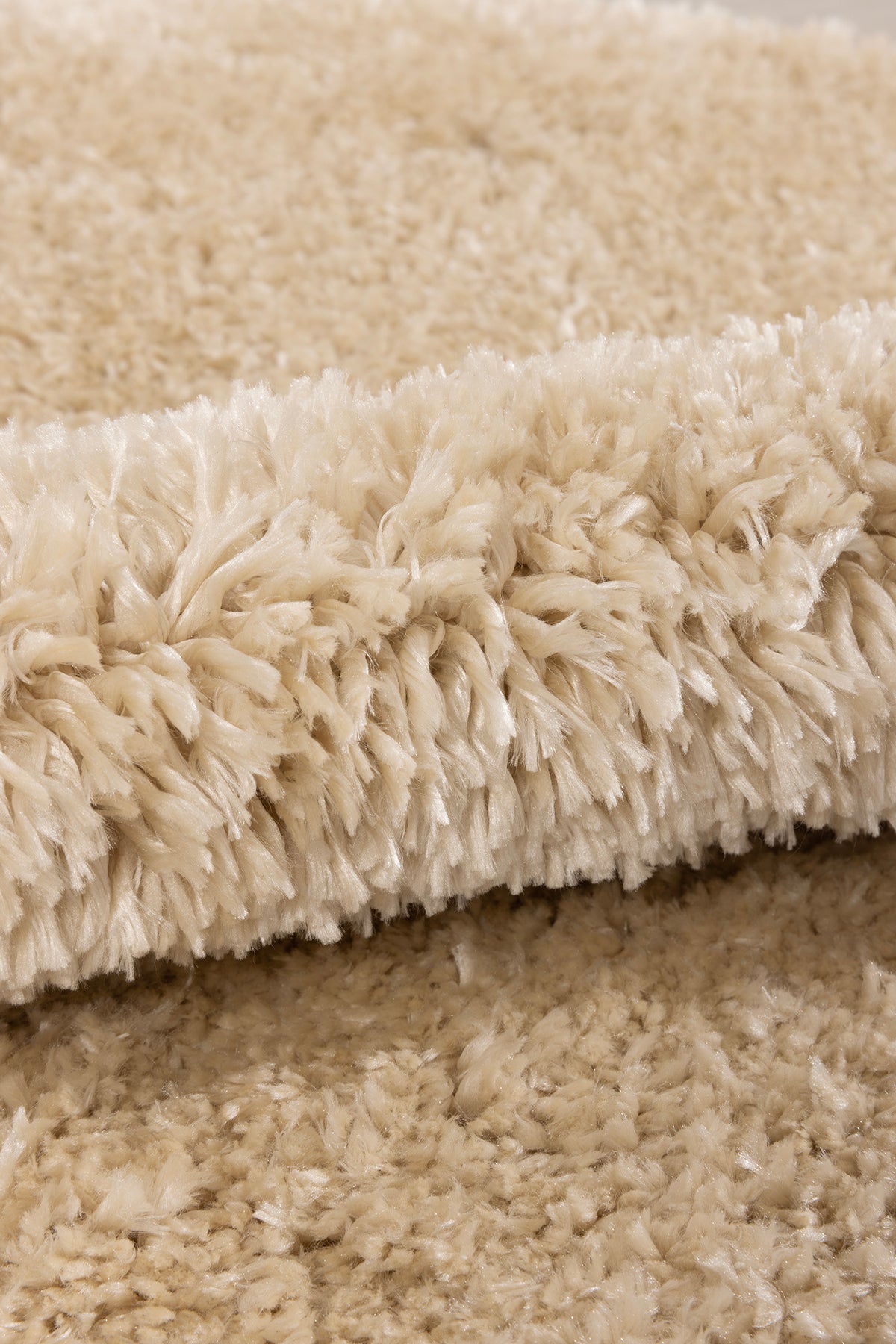 Douro Shaggy Banyo Paspası Bej Kaydırmaz Taban Daire 100 x 100 cm