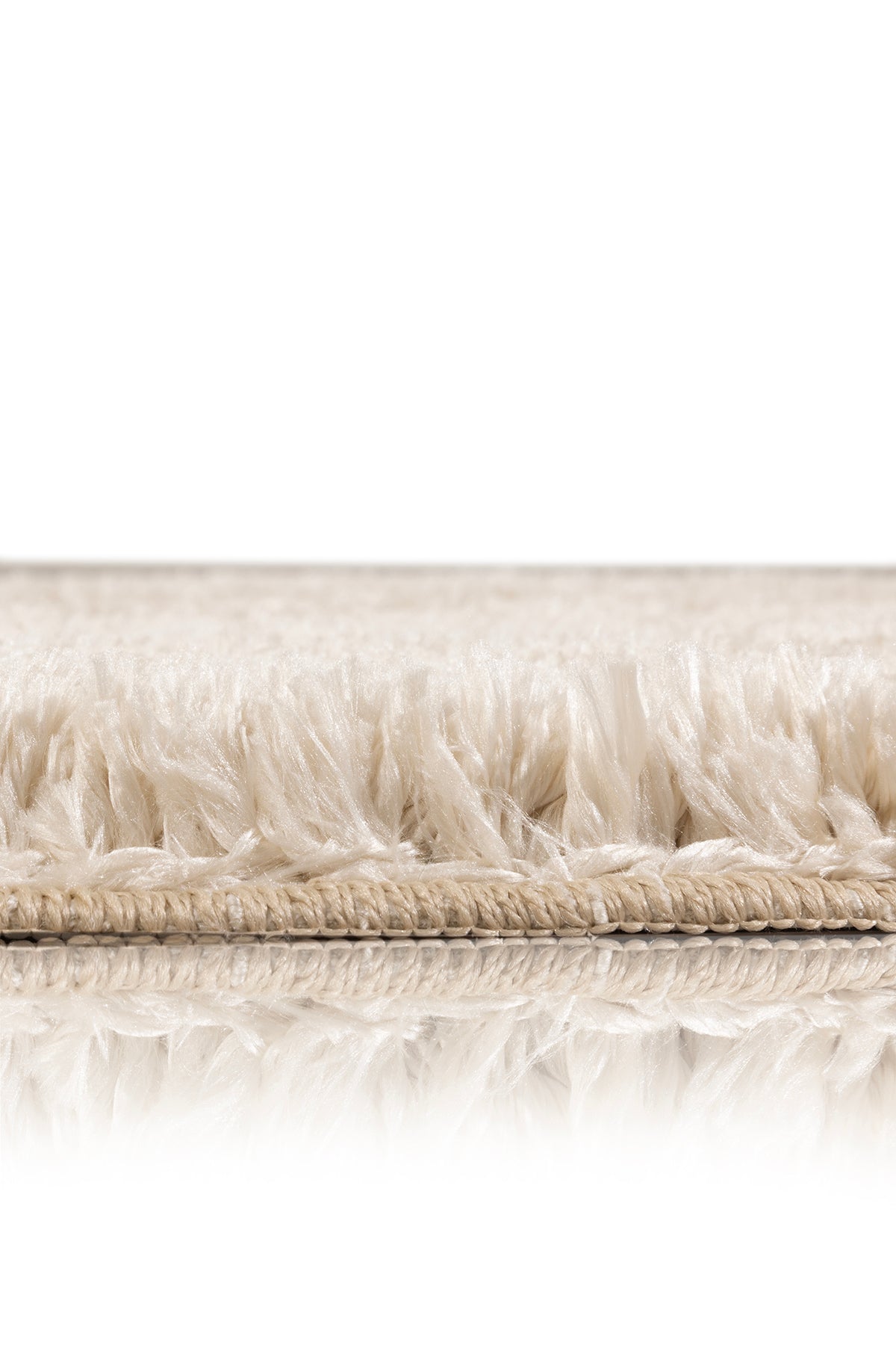 Douro Shaggy Banyo Paspası Bej Kaydırmaz Taban Daire 80 x 80 cm