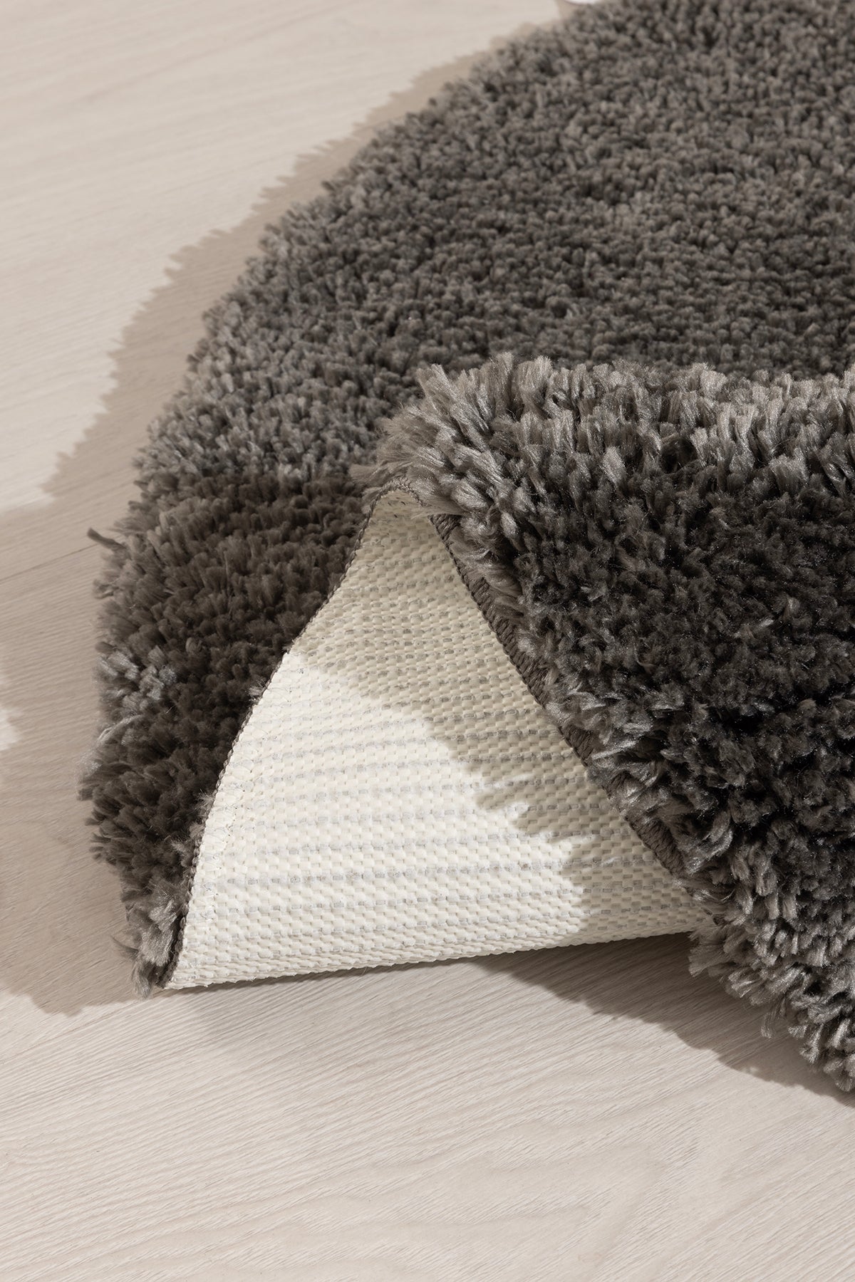 Douro Shaggy Banyo Paspası Füme Kaydırmaz Taban Daire 100 x 100 cm