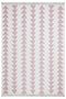 Duo Beyaz Pembe Çift Taraflı Yıkanabilir Dokuma Kilim 22994A