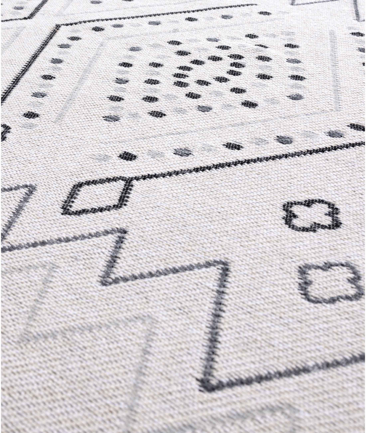 Duo Krem Gri Çift Taraflı Yıkanabilir Dokuma Kilim 24247A