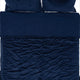 Elit Lacivert Kadife Çift Kişilik Yatak Örtüsü 230x250 2 Yastık 50x70 5024