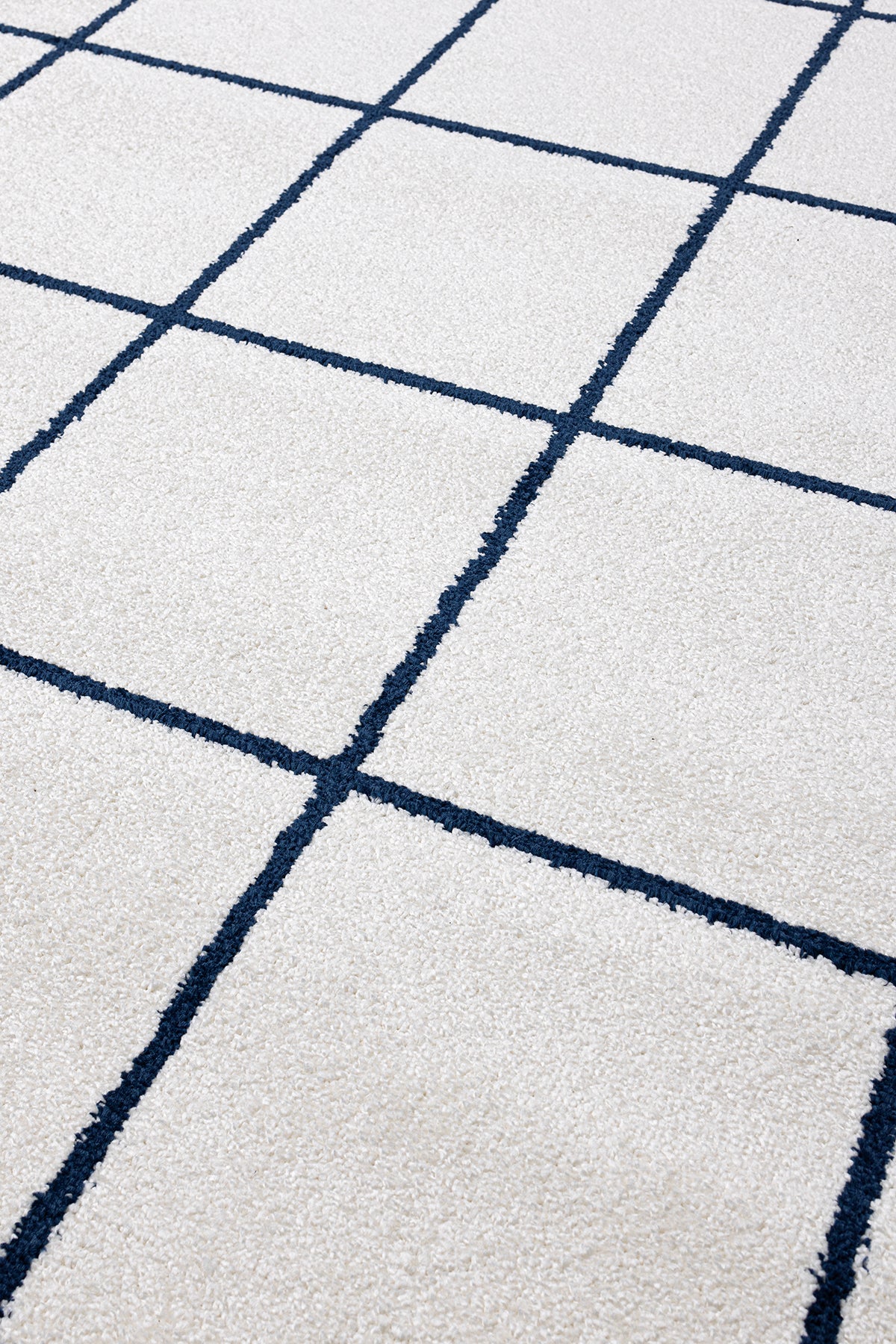 Fjord Beyaz Lacivert Halı Kilim Salon Oturma Odası Yatak Odası Koridor Makine Halısı 59837A