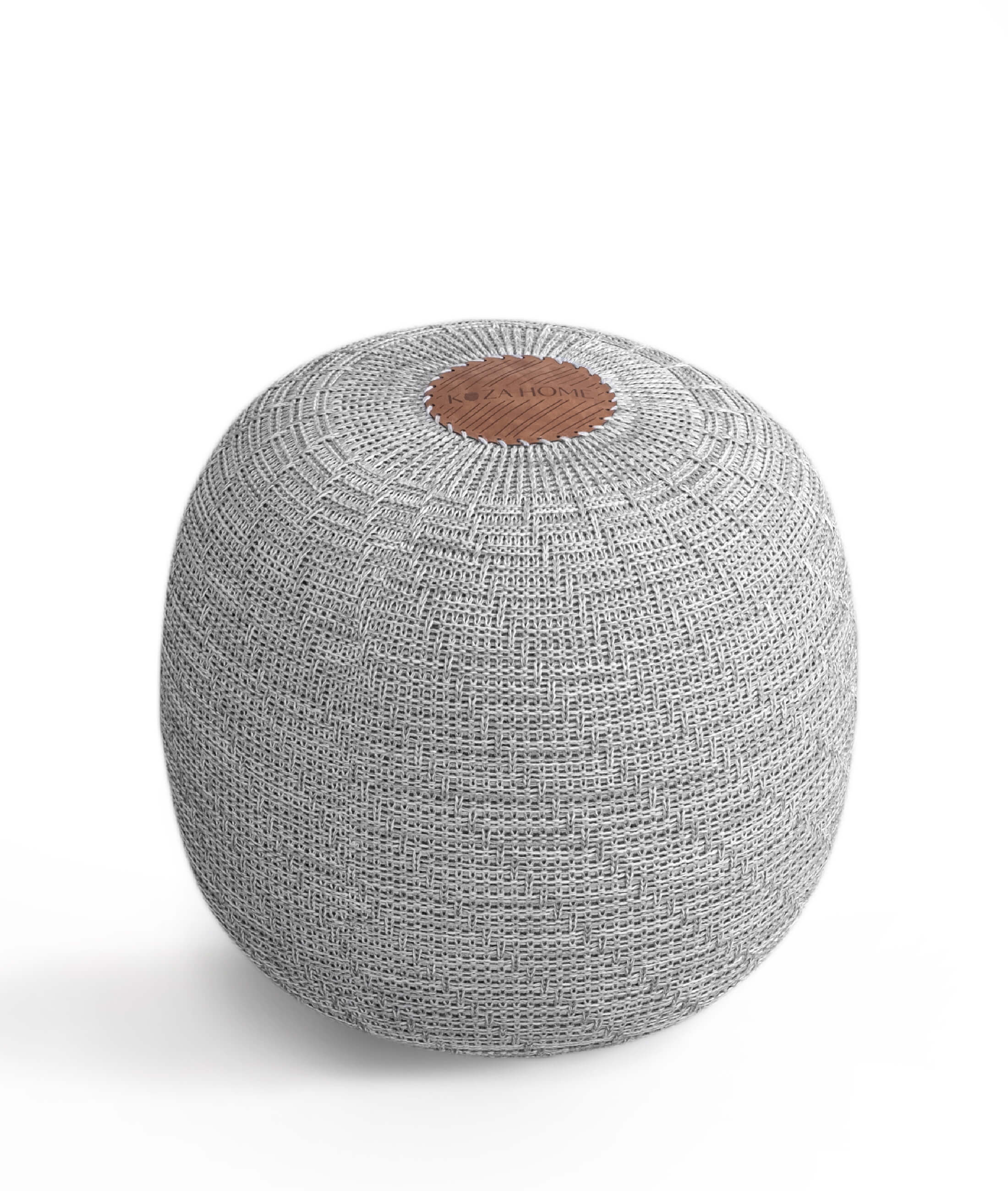 Fluffy Örgü Puf Gri 8007