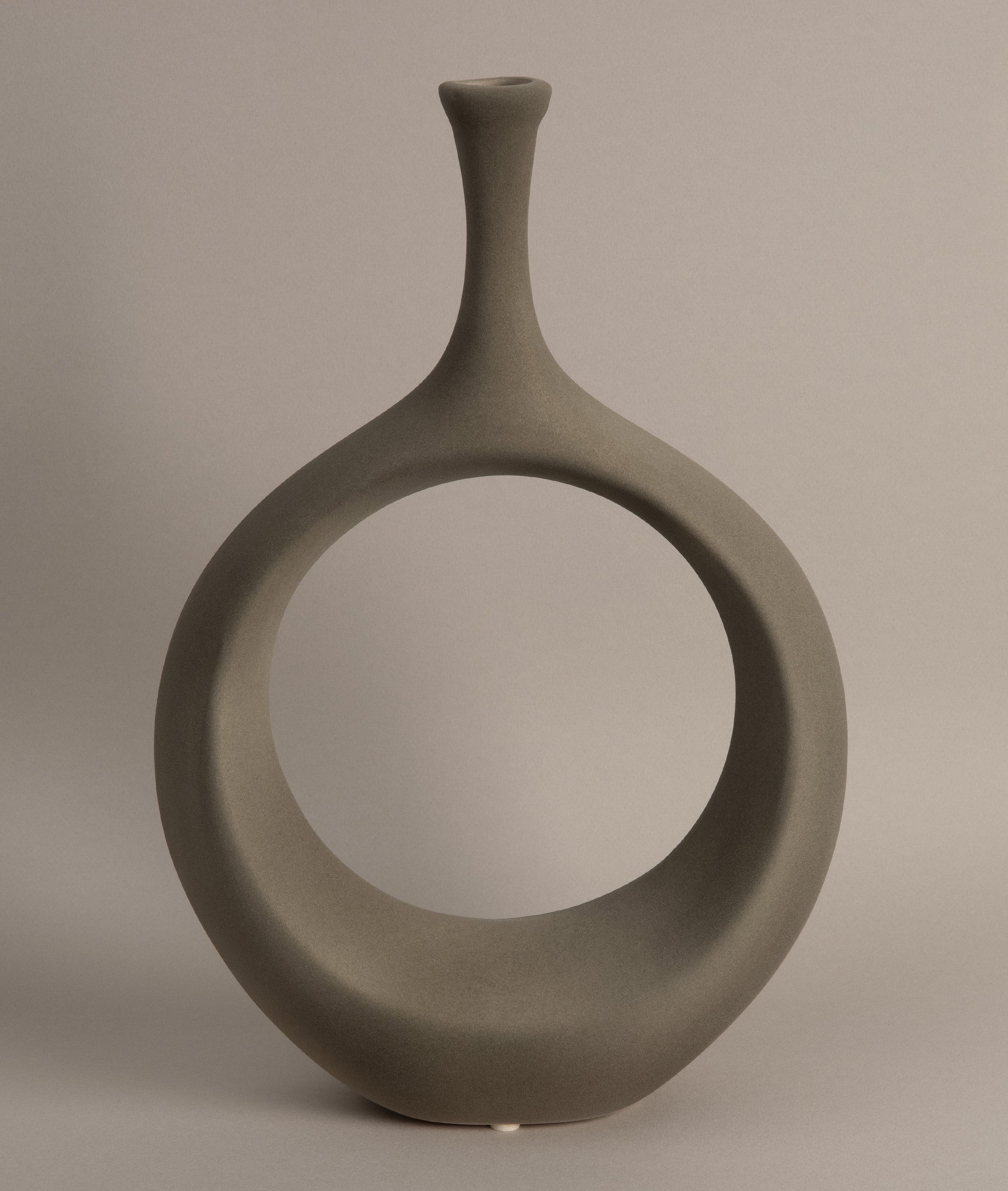 Galante Özel Taş Doku Yeşil İskandinav Seramik Vazo 10x30x35cm 6269