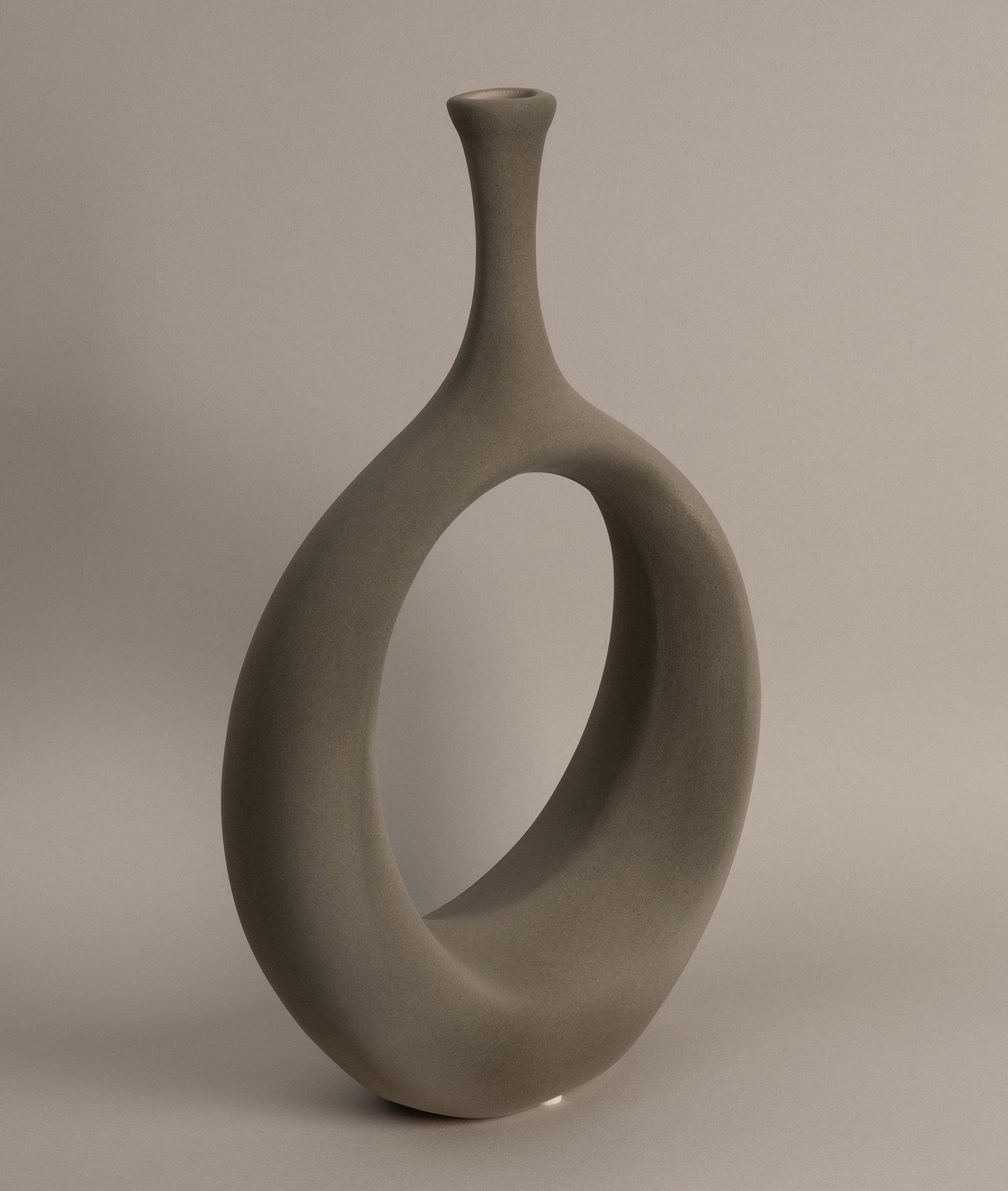 Galante Özel Taş Doku Yeşil İskandinav Seramik Vazo 10x30x35cm 6269