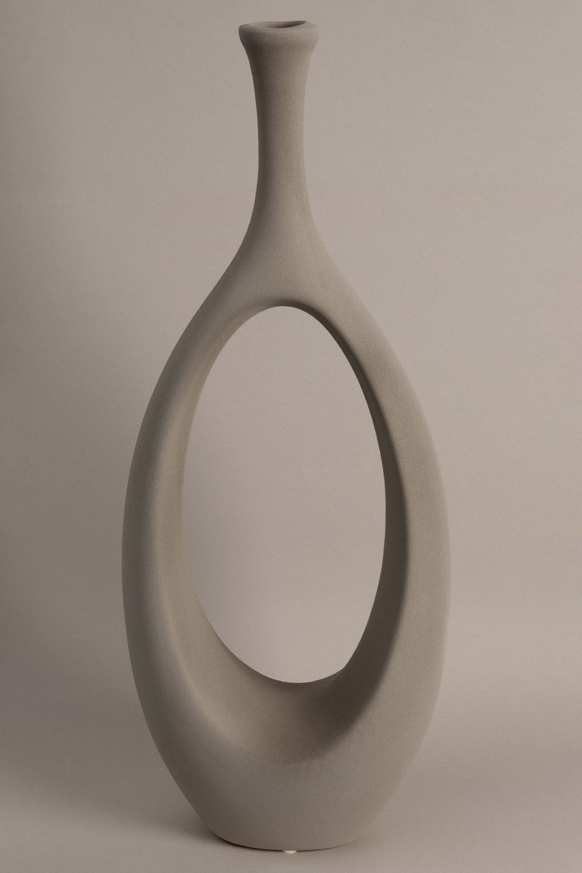 Gracil Özel Taş Doku Yeşil İskandinav Seramik Vazo 20x5x55cm 6266