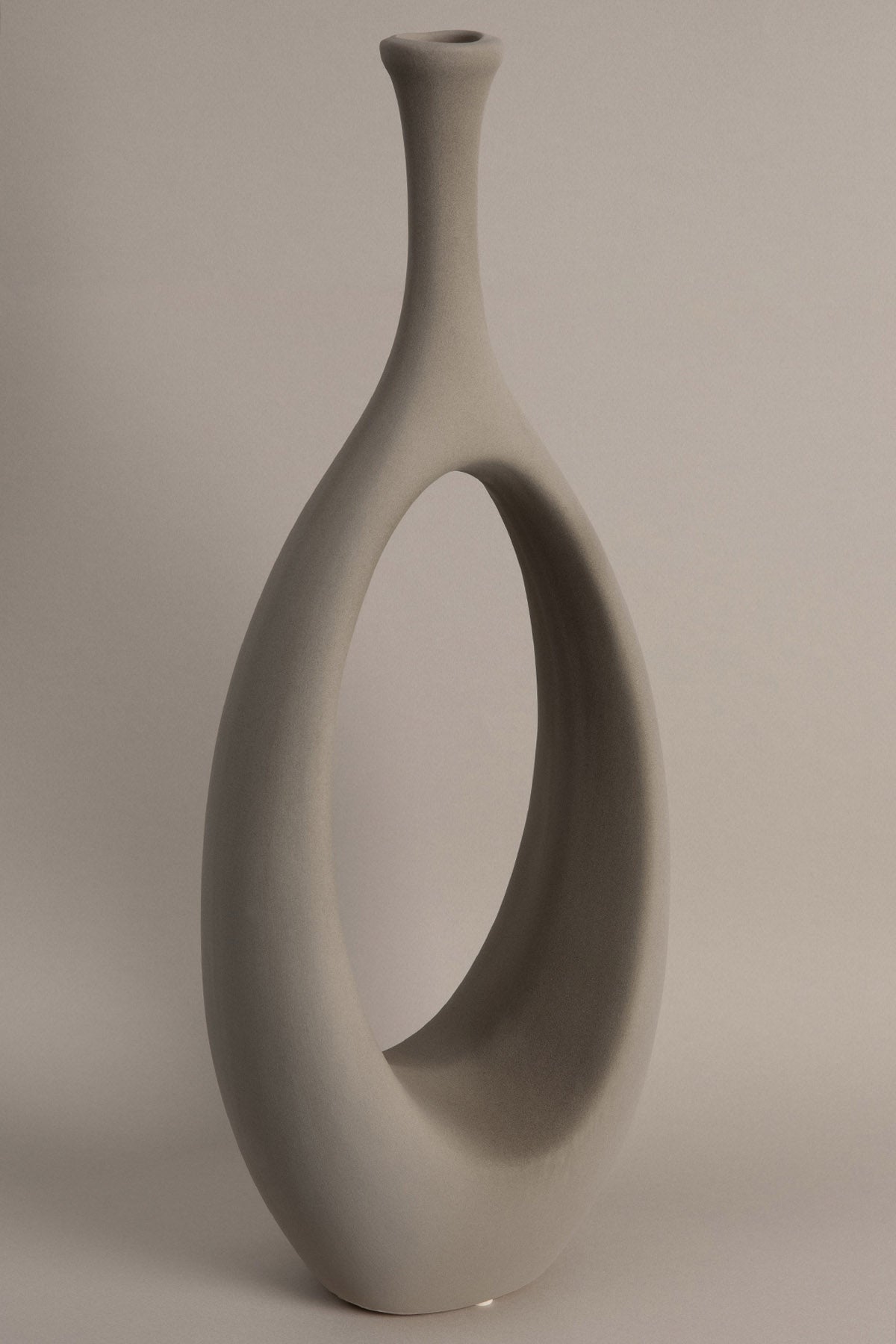 Gracil Özel Taş Doku Yeşil İskandinav Seramik Vazo 20x5x55cm 6266