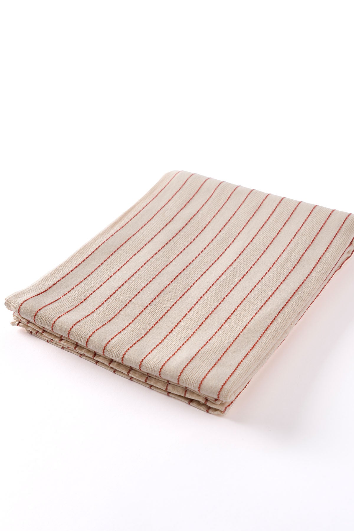 Graın %100 Pamuk Masa Örtüsü Krem-Kiremit Bordür Detaylı 140X200 Cm 2598