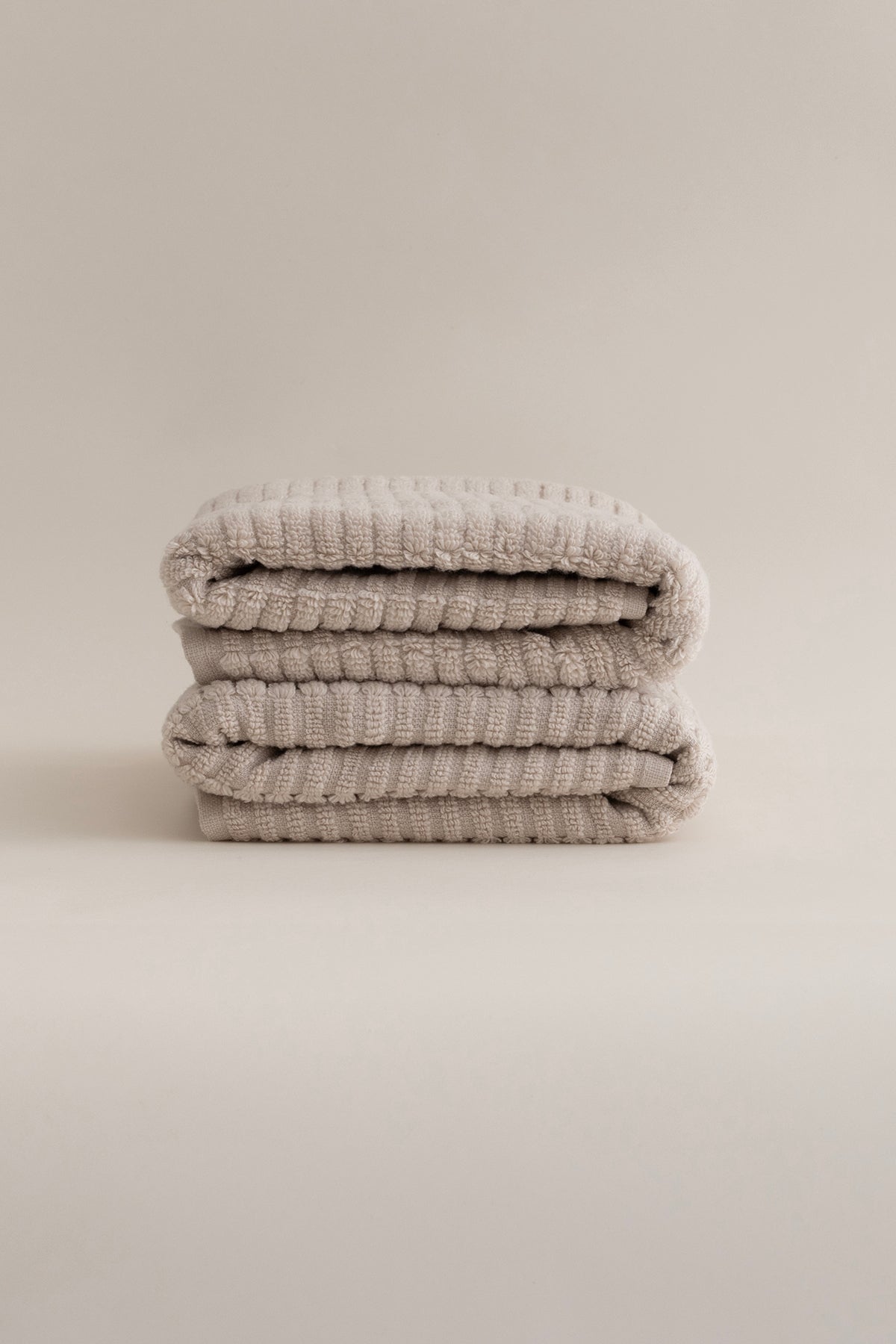 Ivory Bej Bordürlü Mikro Fiber %100 Pamuk 2'Li Banyo Havlusu Seti 50 X 90 - 70 X 140 1104A
