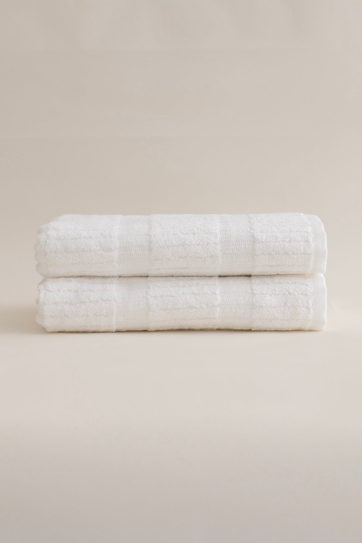 Ivory Beyaz Bordürlü Mikro Fiber %100 Pamuk 2'Li Banyo Havlusu Seti 50 X 90 - 70 X 140 1101A