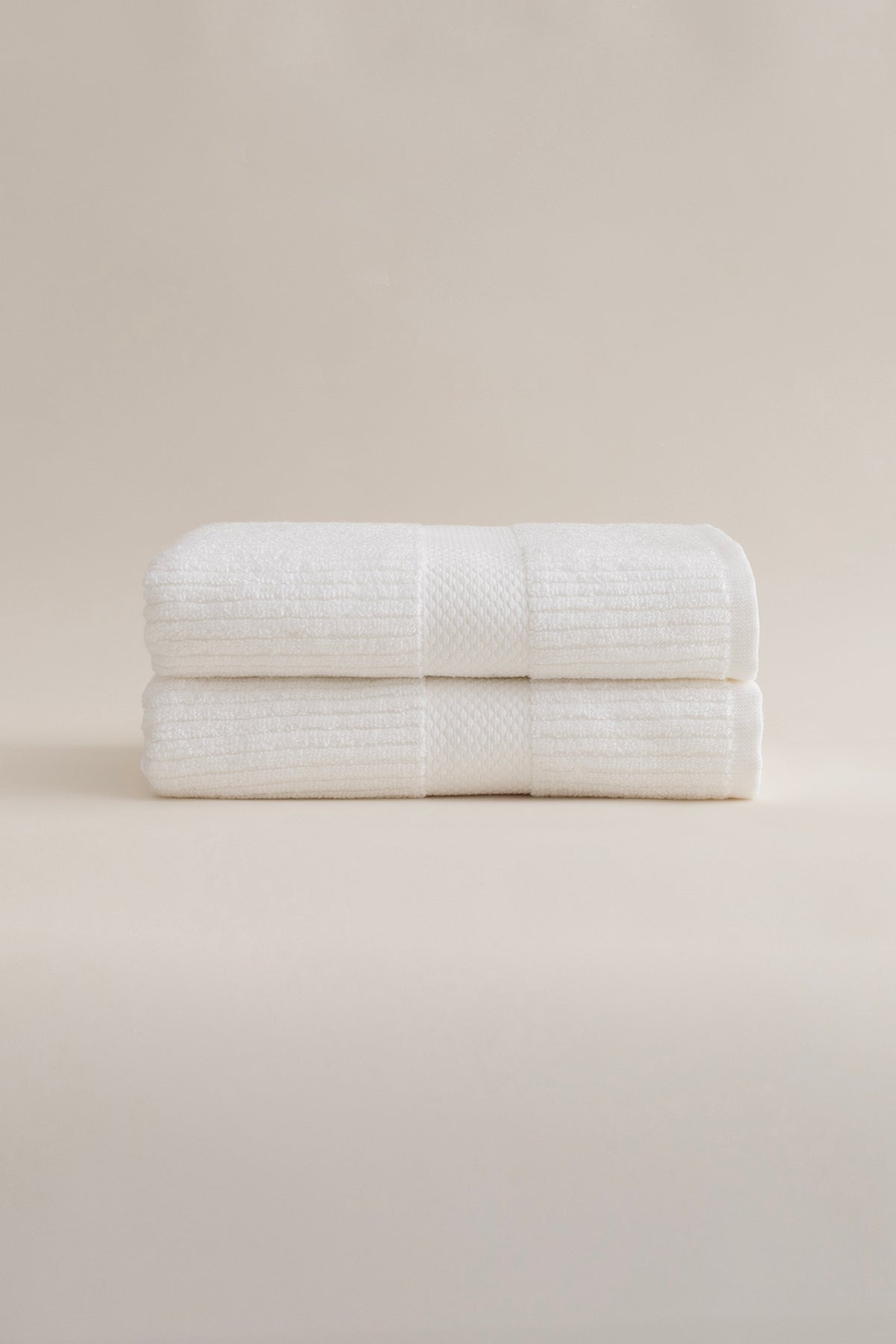 Ivory Beyaz Fitilli Mikro Fiber %100 Pamuk 2'Li Banyo Havlusu Seti 50 X 90 - 70 X 140 1125A