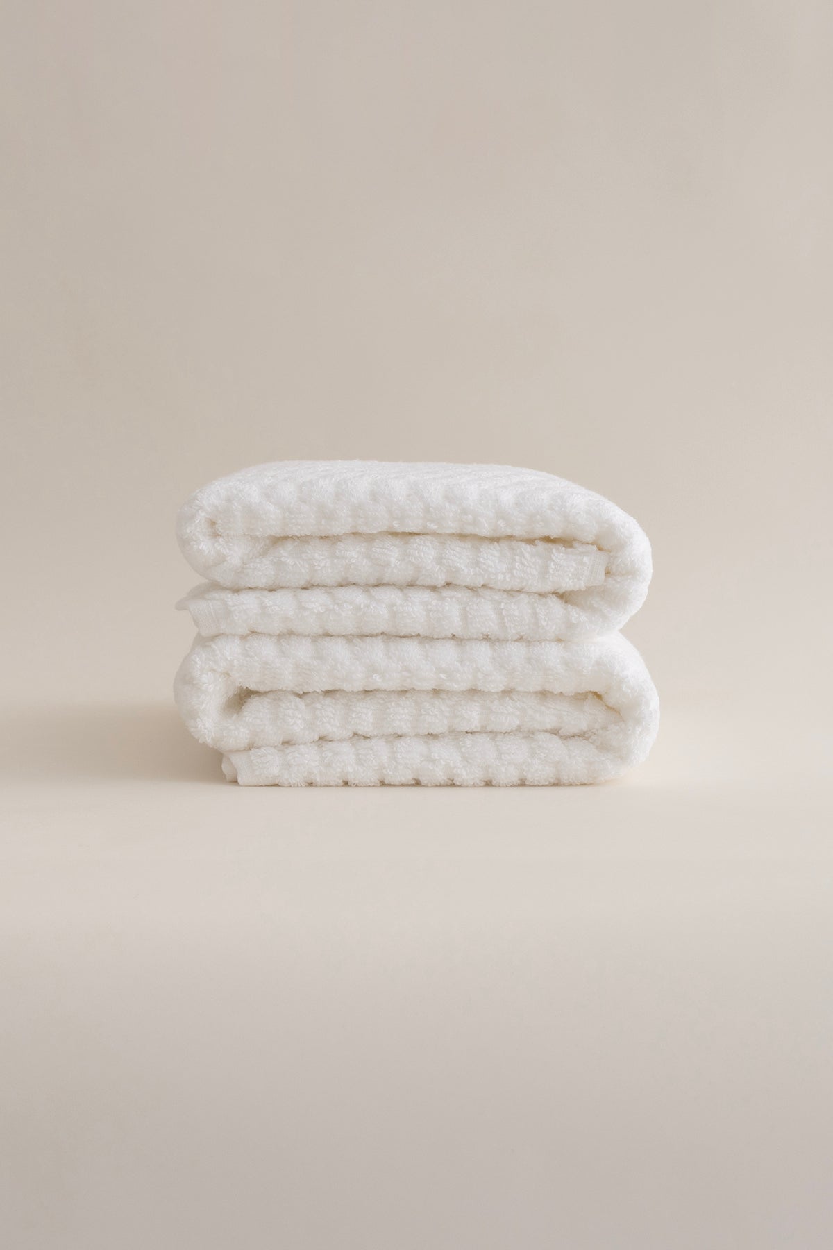 Ivory Beyaz Kabartma Dokulu Mikro Fiber %100 Pamuk 2'Li El Yüz Havlusu Seti 50 X 90 - 50 X 90 1119A