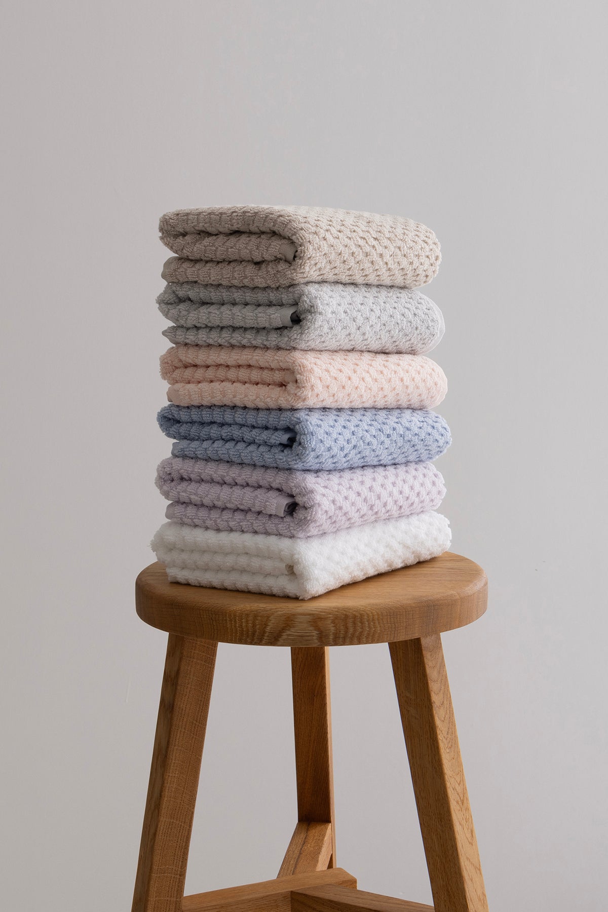 Ivory Beyaz Kabartma Dokulu Mikro Fiber %100 Pamuk 2'Li El Yüz Havlusu Seti 50 X 90 - 50 X 90 1119A