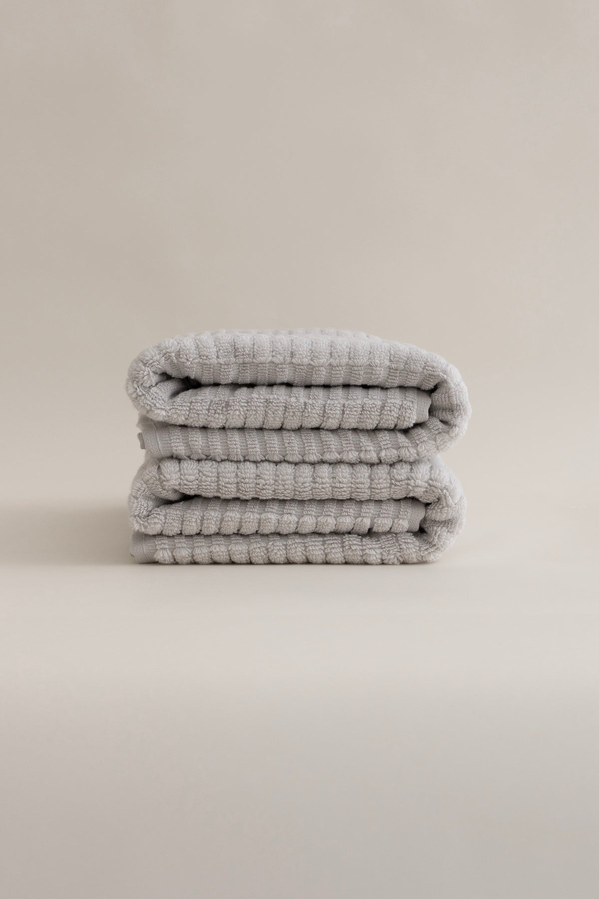 Ivory Gri Bordürlü Mikro Fiber %100 Pamuk 2'Li Banyo Havlusu Seti 50 X 90 - 70 X 140 1102A