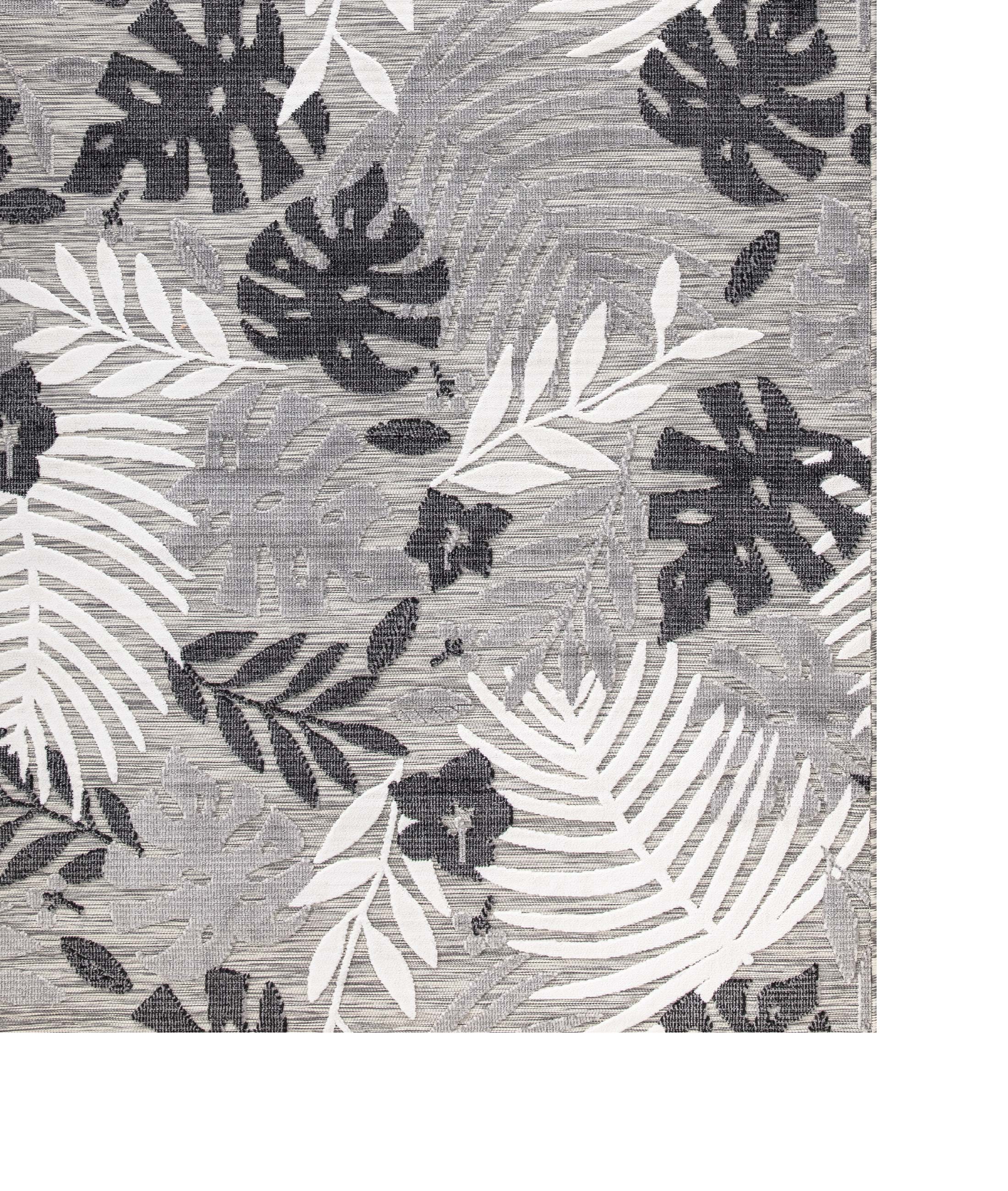 Koza Garden Gri Halı Kilim Balkon Teras Bahçe Salon Koridor Makine Halısı 65245