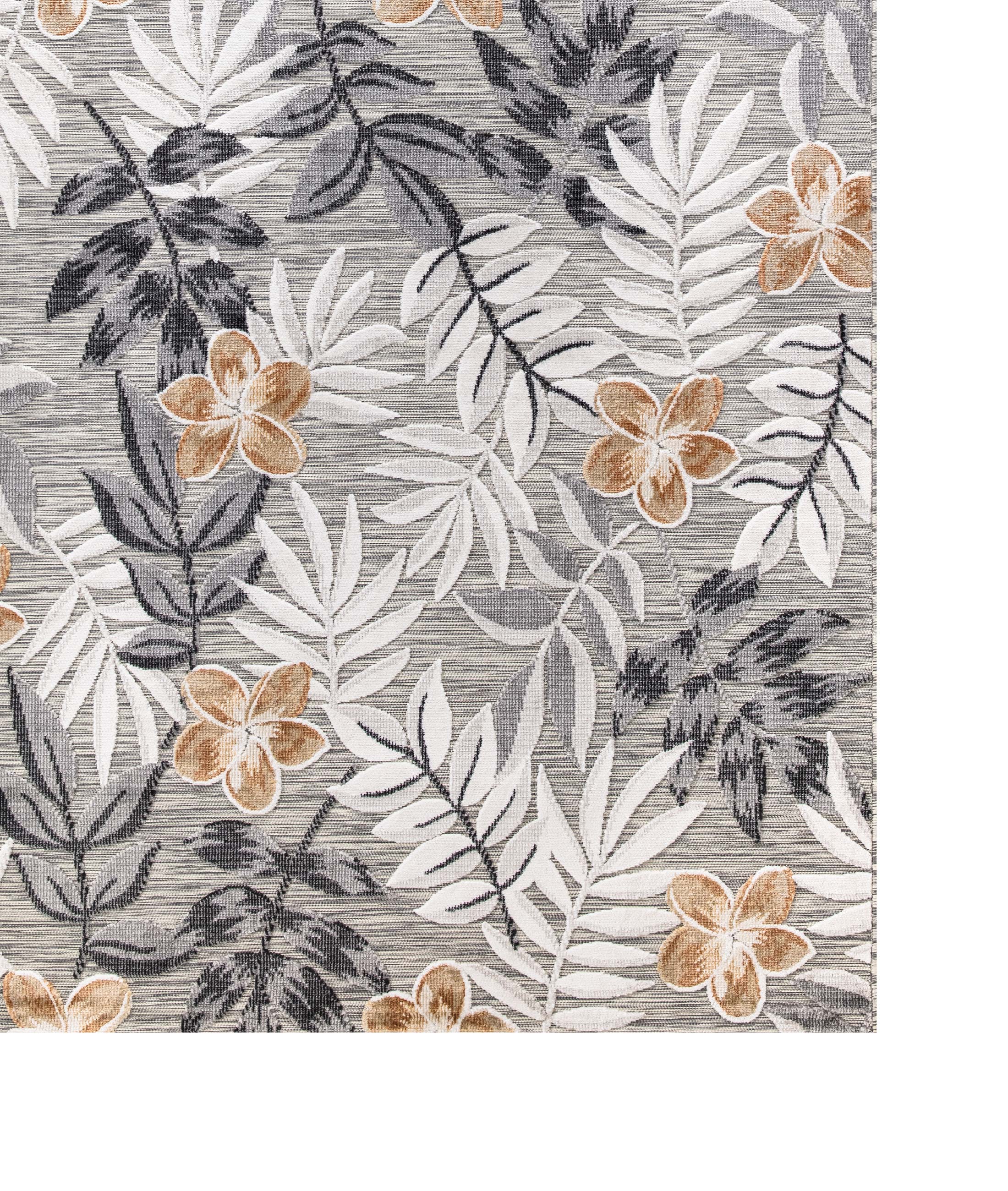 Koza Garden Gri Halı Kilim Balkon Teras Bahçe Salon Koridor Makine Halısı 65305